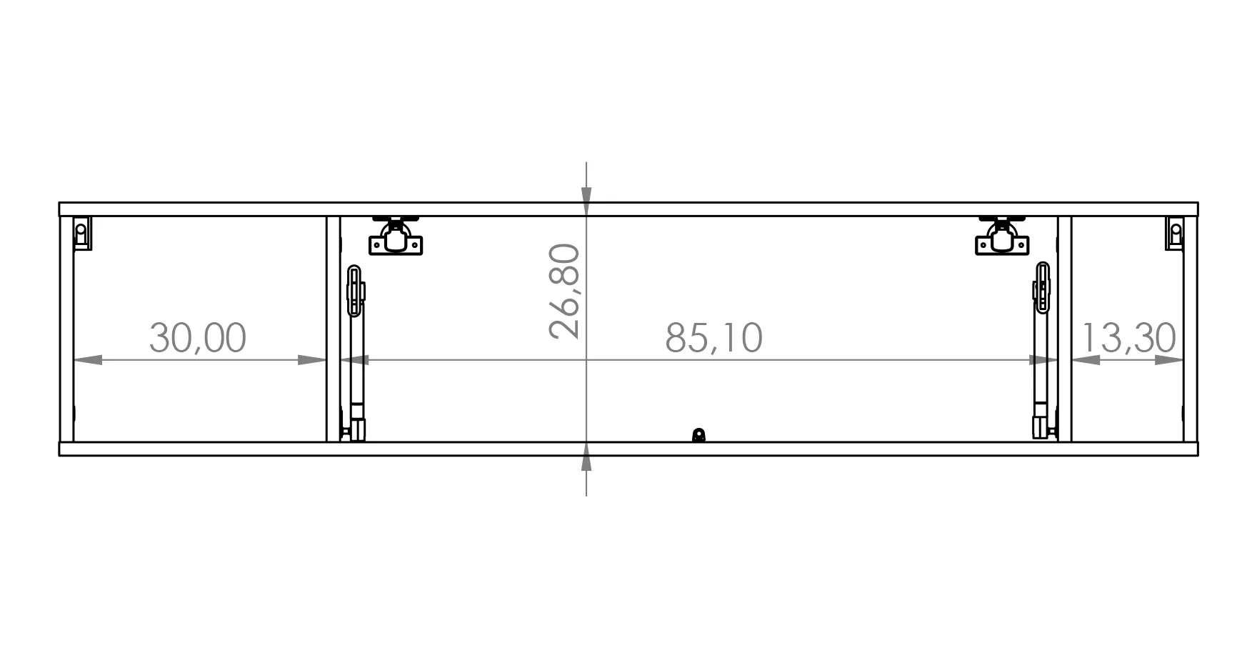 Szafka wisząca Perila 135 cm zamykana czarny - Image 7
