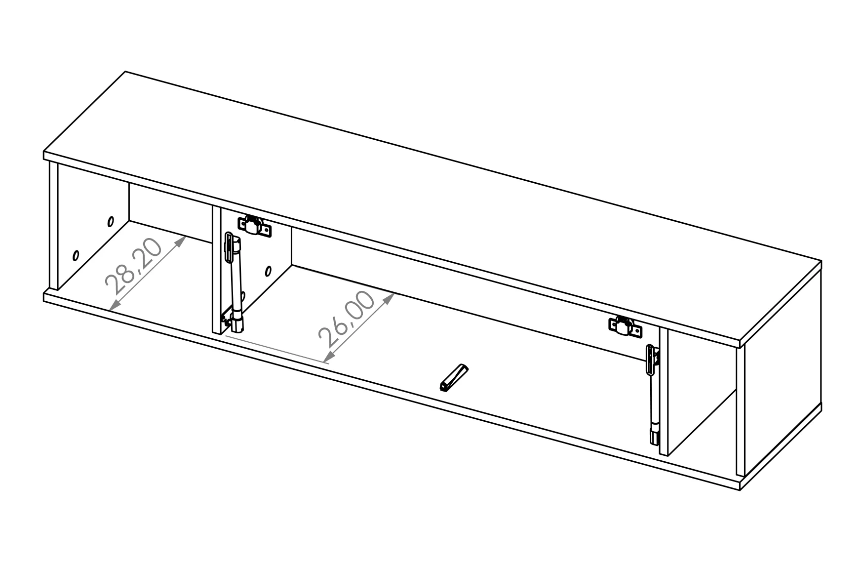 Szafka wisząca Perila 135 cm zamykana hikora - Image 7