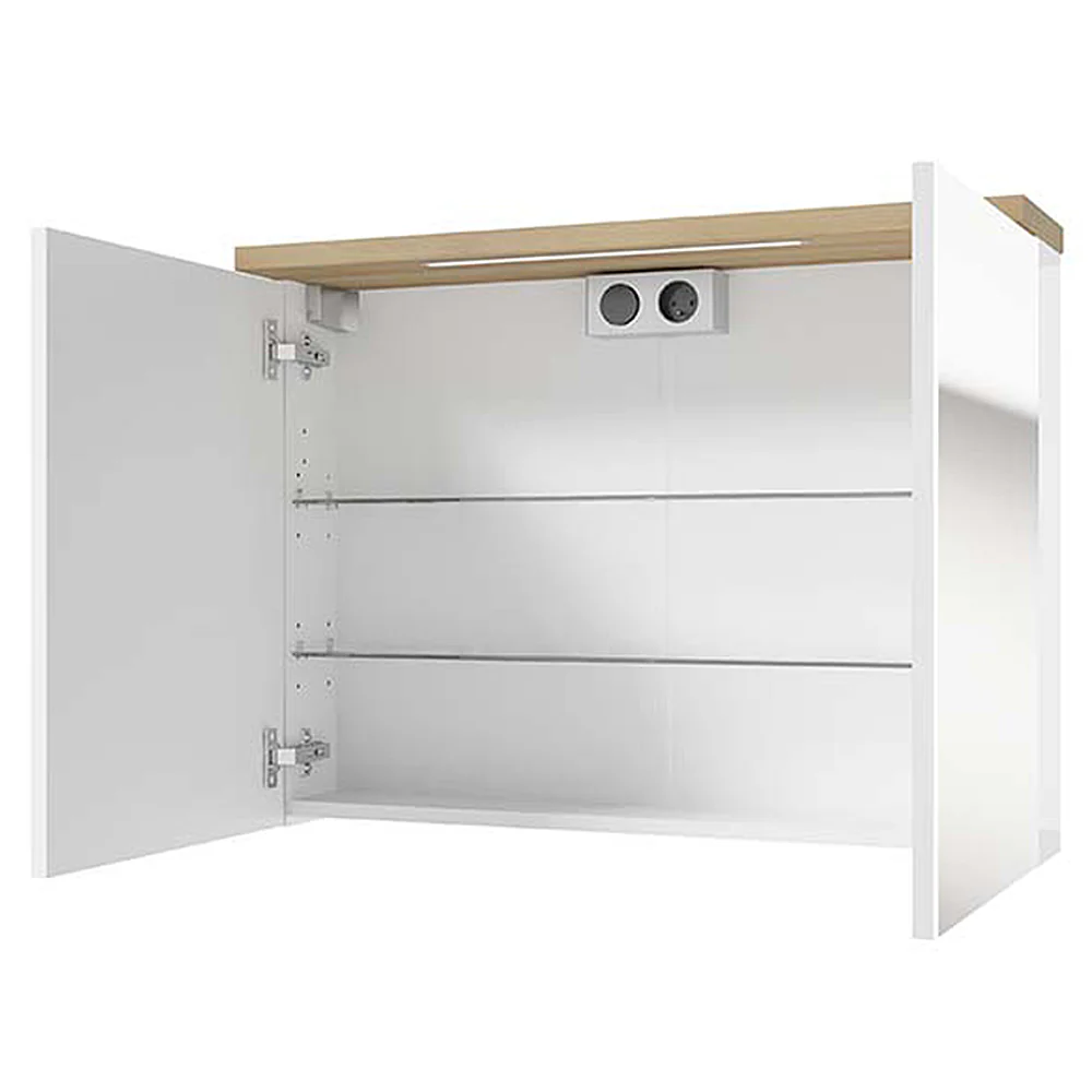 Szafka wisząca Saeli 80x60x20 cm z lustrem - Image 2