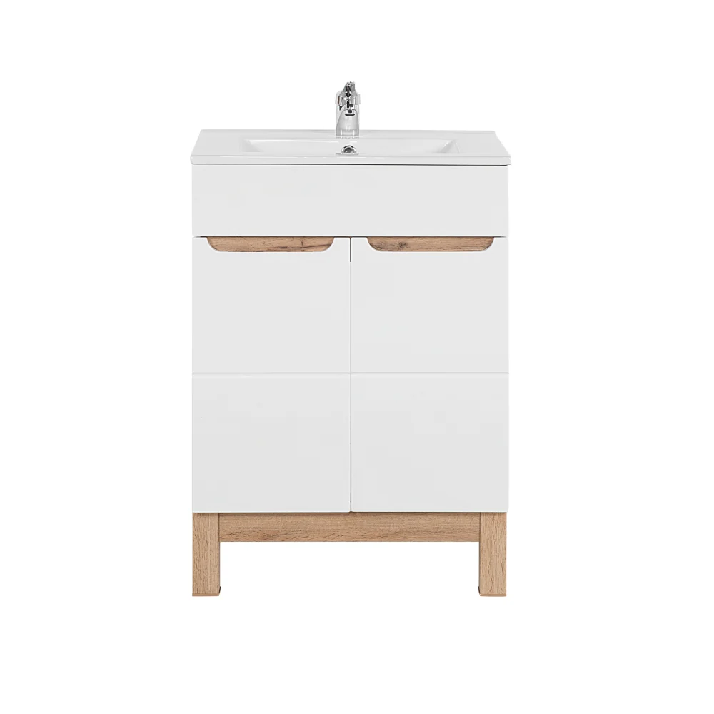 Szafka z umywalką Jakkarta biała 60 cm - Image 11