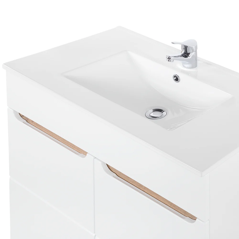 Szafka z umywalką Jakkarta biała 80 cm - Image 11