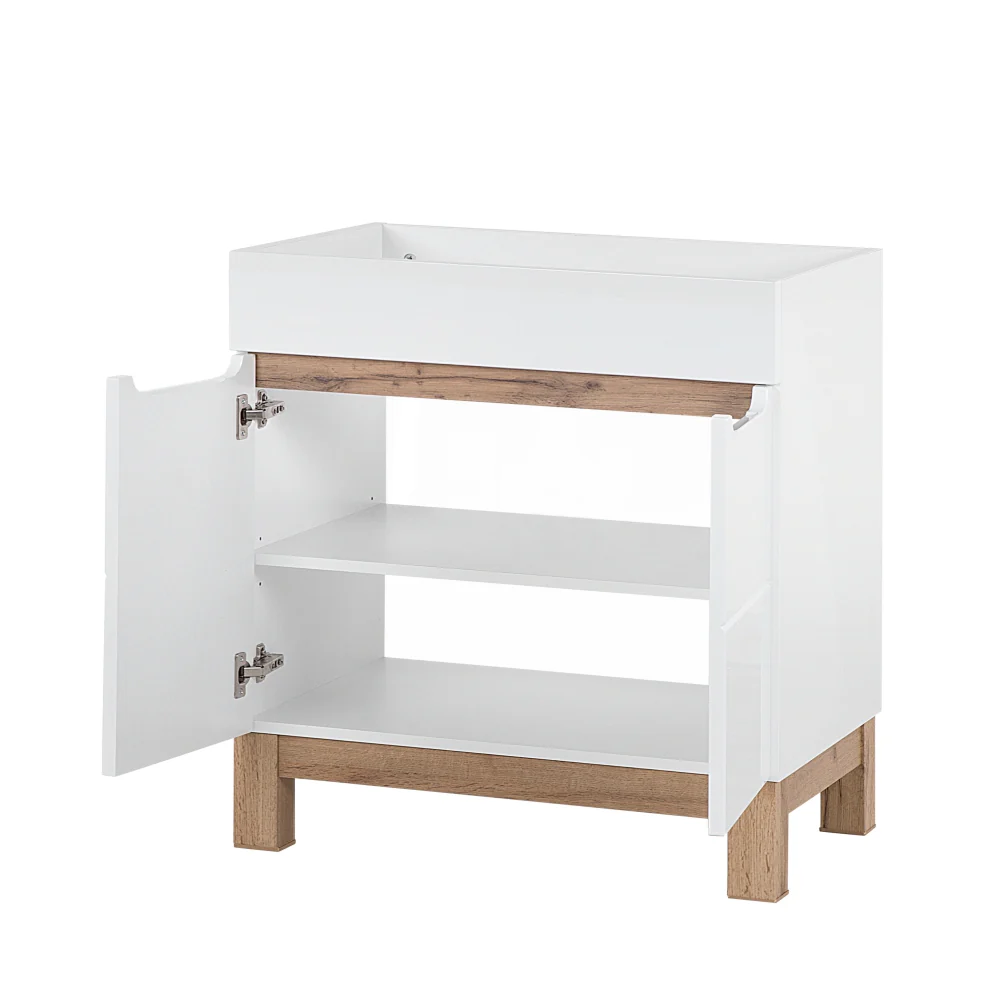Szafka z umywalką Jakkarta biała 80 cm - Image 9