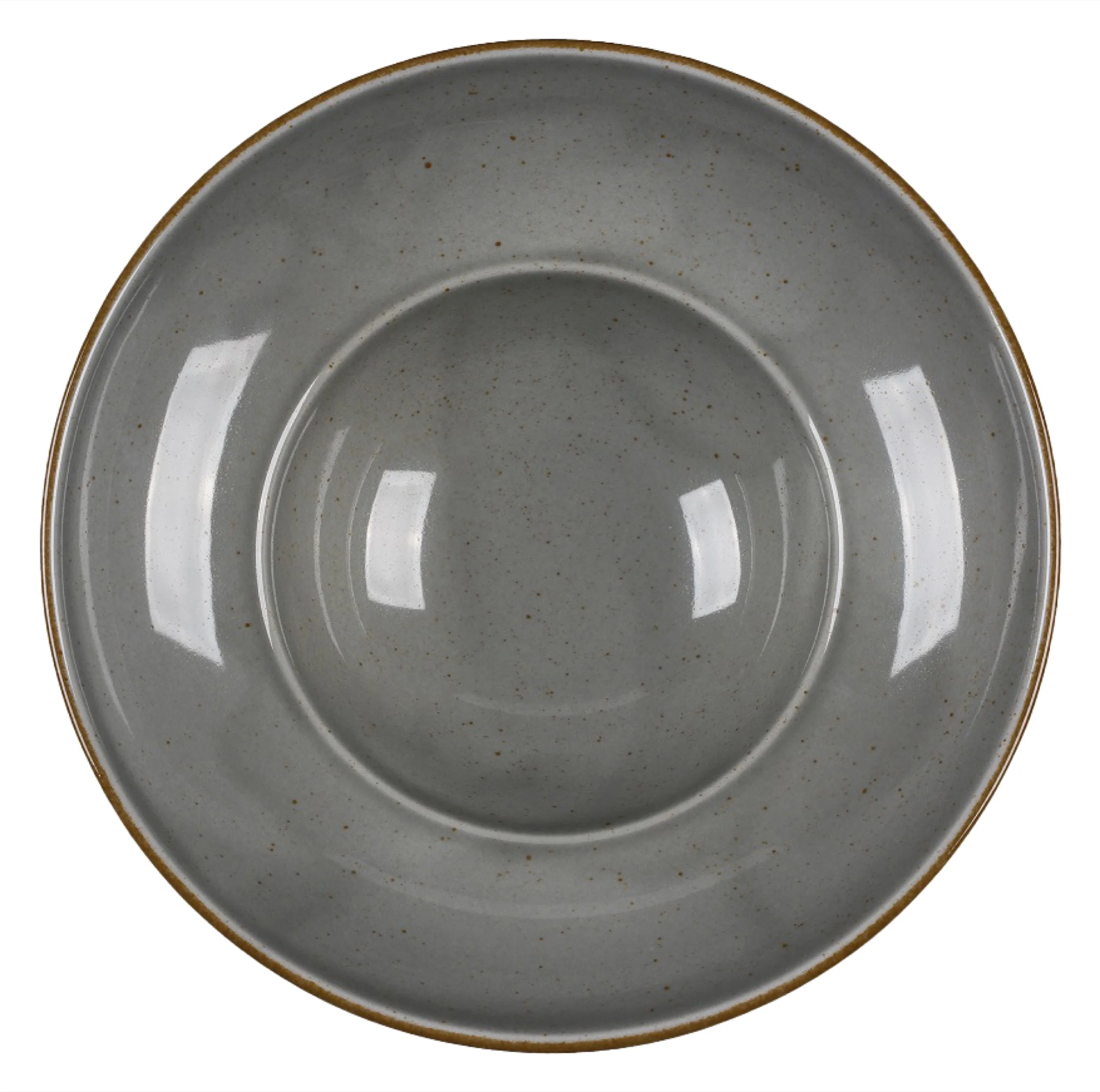 Talerz głęboki do pasty porcelanowy Art. 26 cm ciemnoszary - Image 2