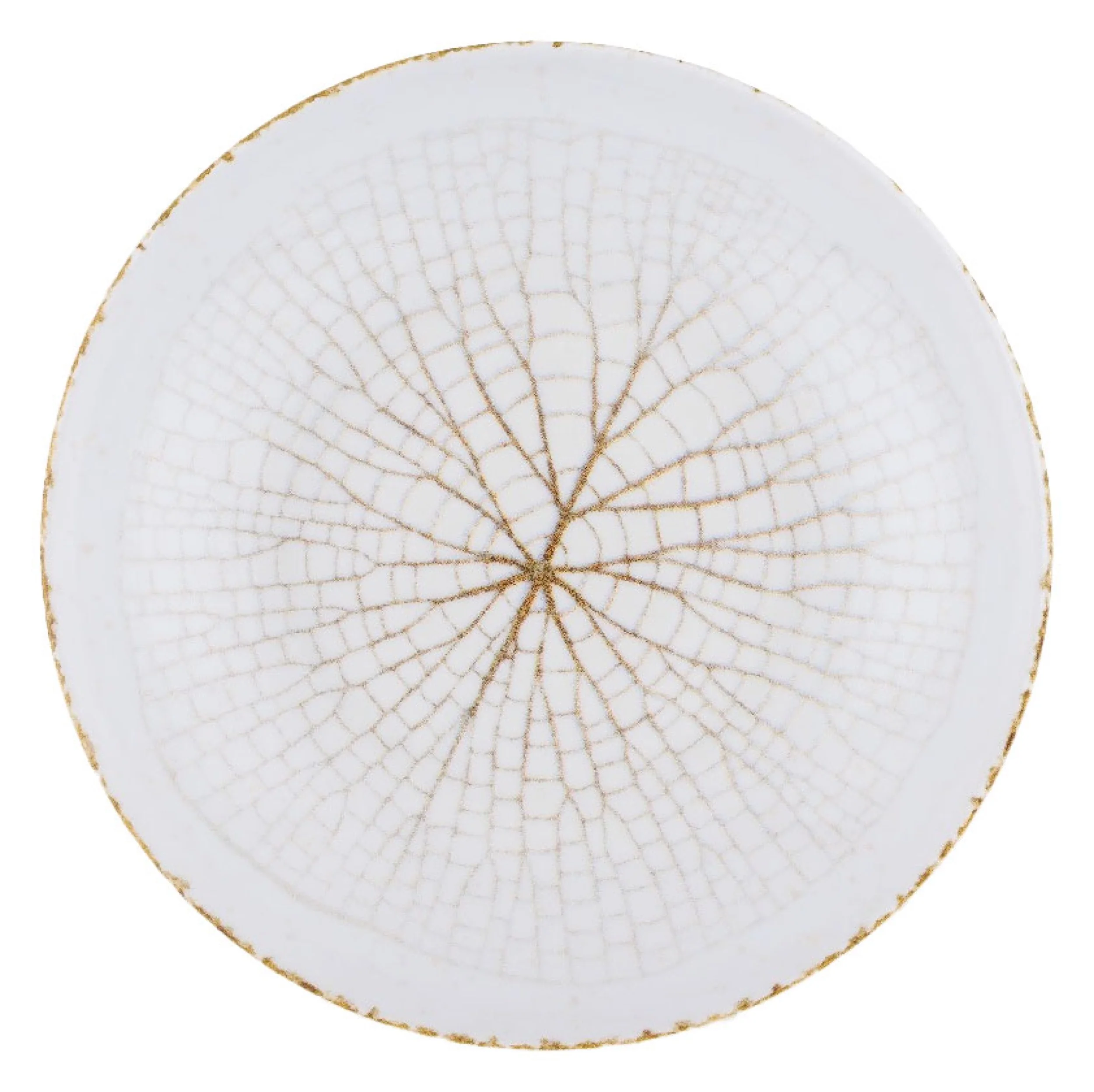 Talerz głęboki porcelanowy Roma 22 cm biało-brązowy