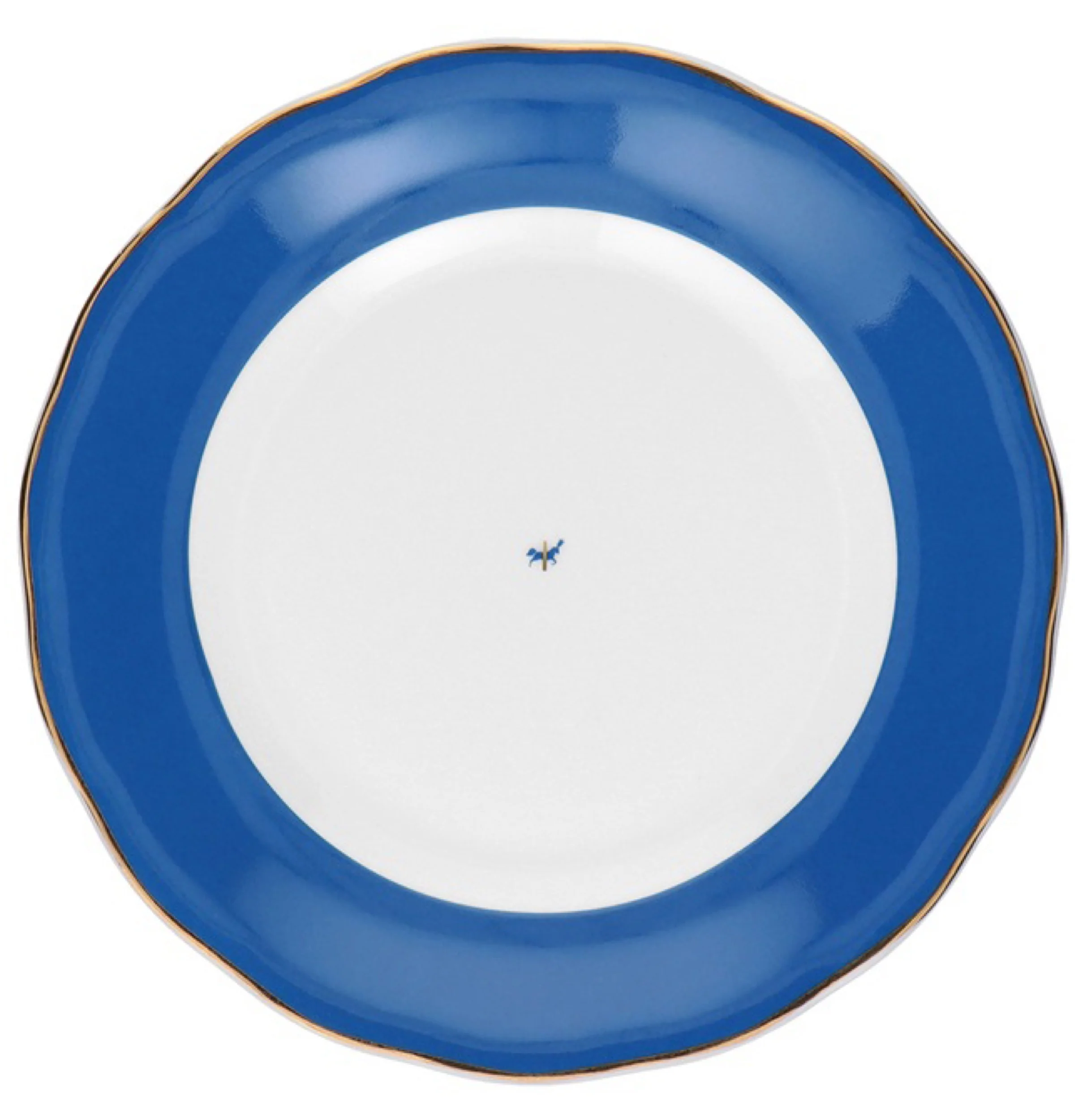 Talerz płytki porcelanowy Alaska 19 cm niebiesko-biały