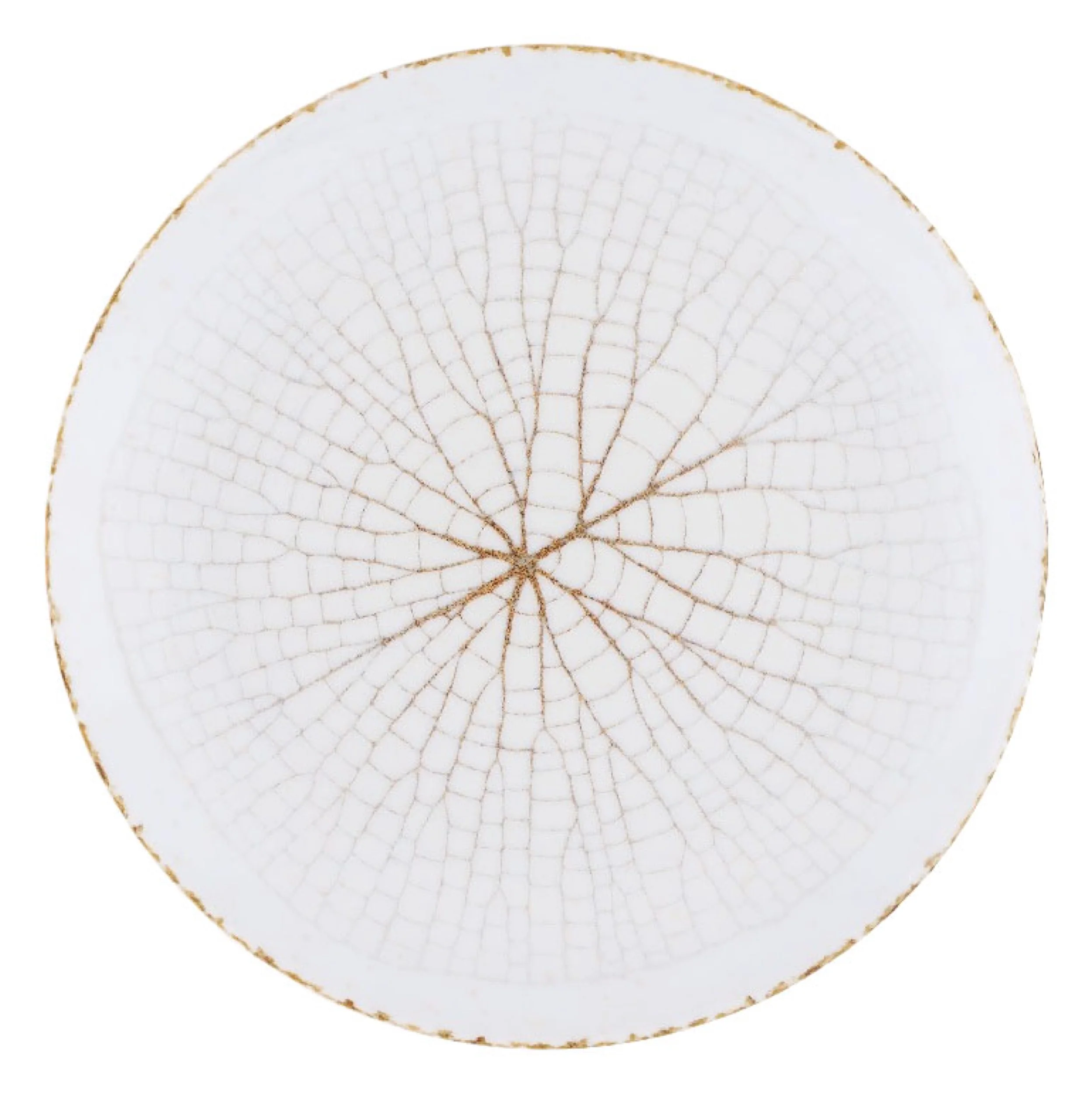Talerz płytki porcelanowy Boss 20,5 cm biało-brązowy