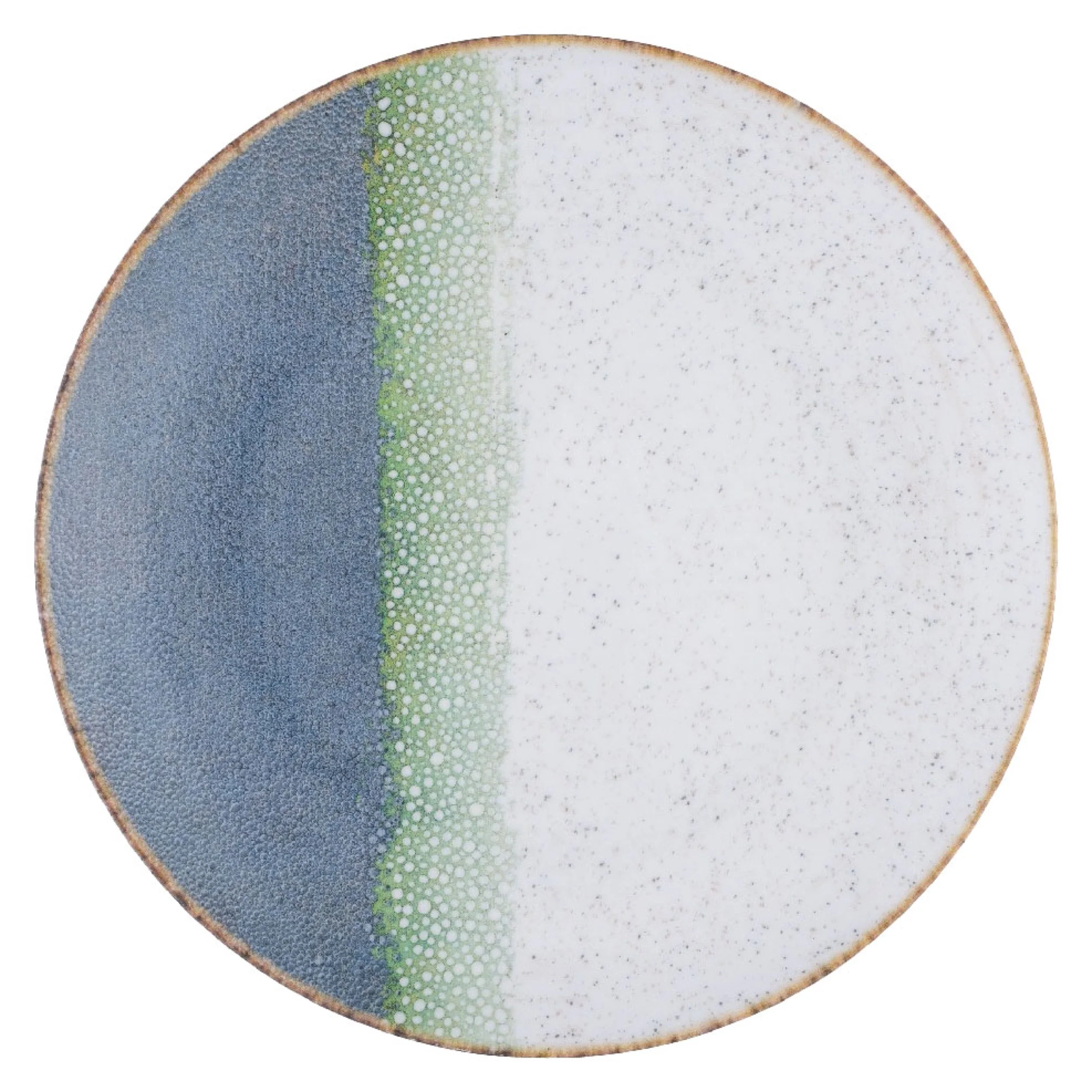 Talerz płytki porcelanowy Boss 27 cm biało-niebieski