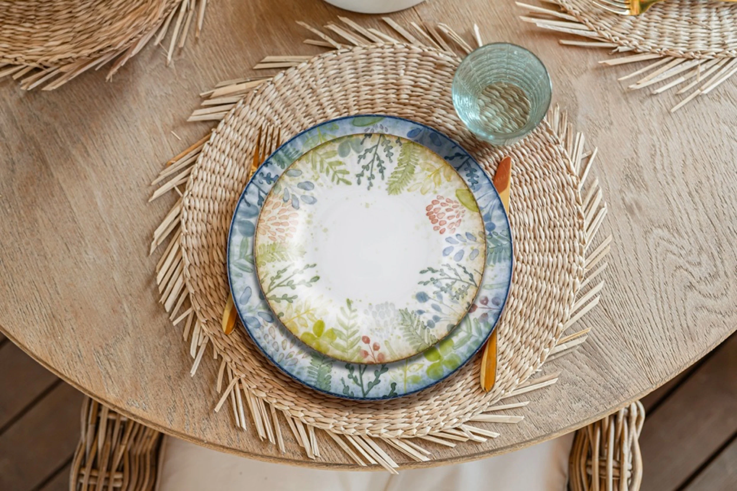 Talerz płytki porcelanowy Daisy 20,5 cm wielokolorowy - Image 4