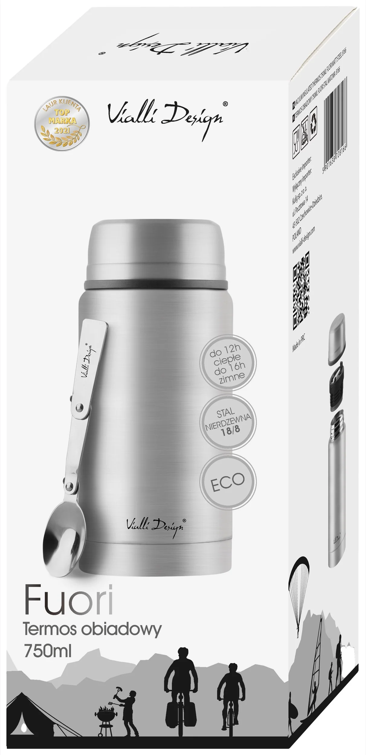 Termos obiadowy Fuori 750 ml srebrny matowy - Image 7
