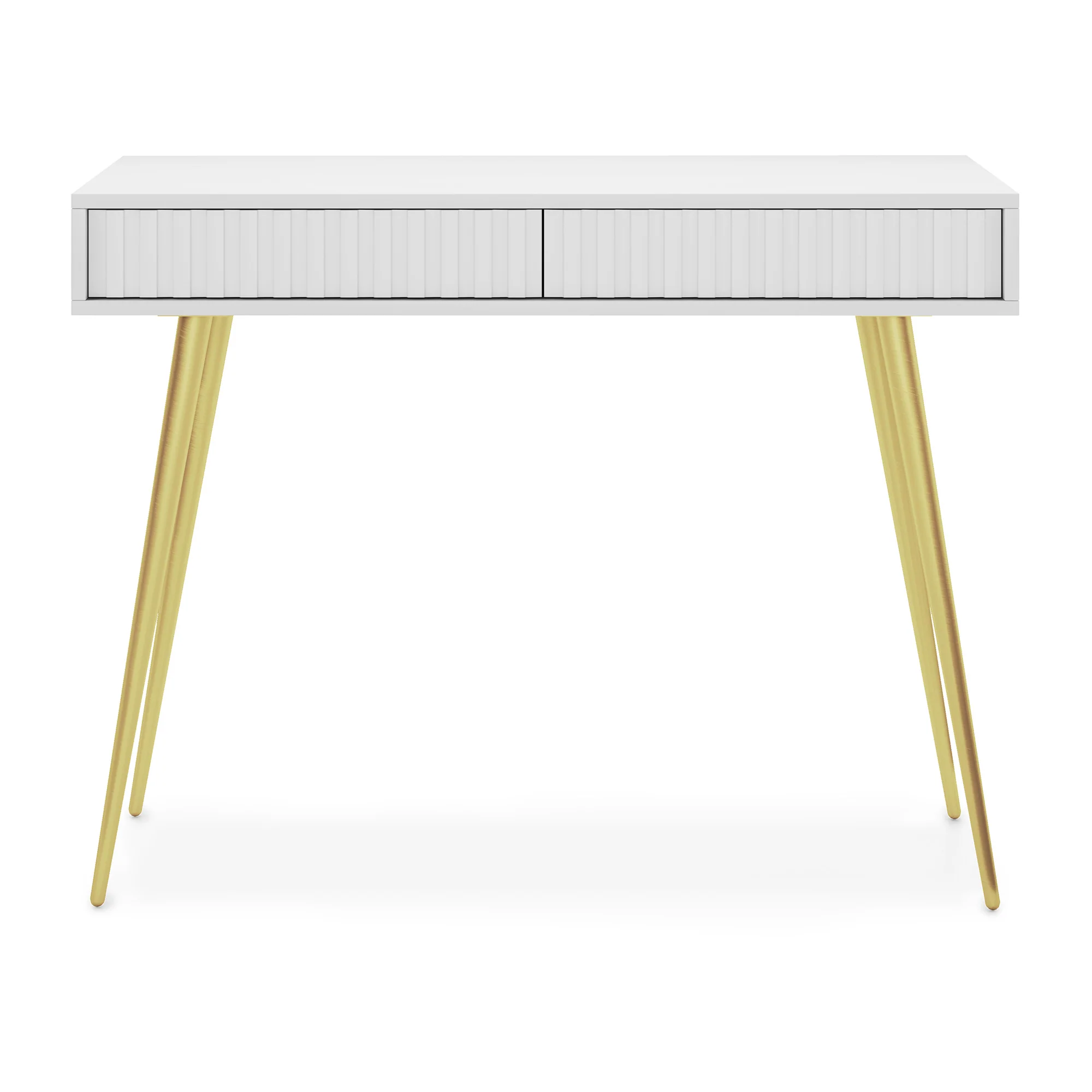 Toaletka Bello 104 cm biała ze złotymi nogami - Image 7