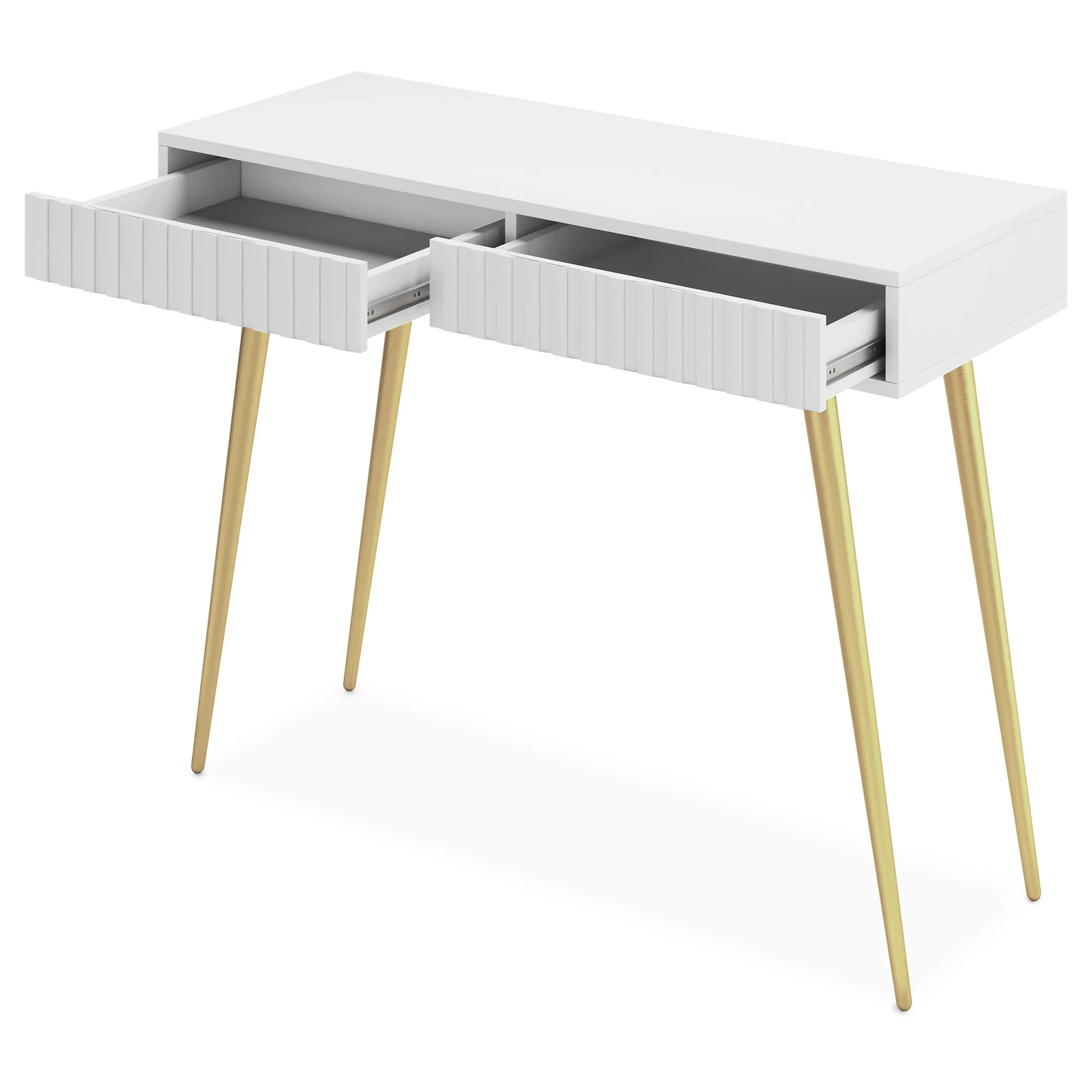 Toaletka Bello 104 cm biała ze złotymi nogami - Image 8
