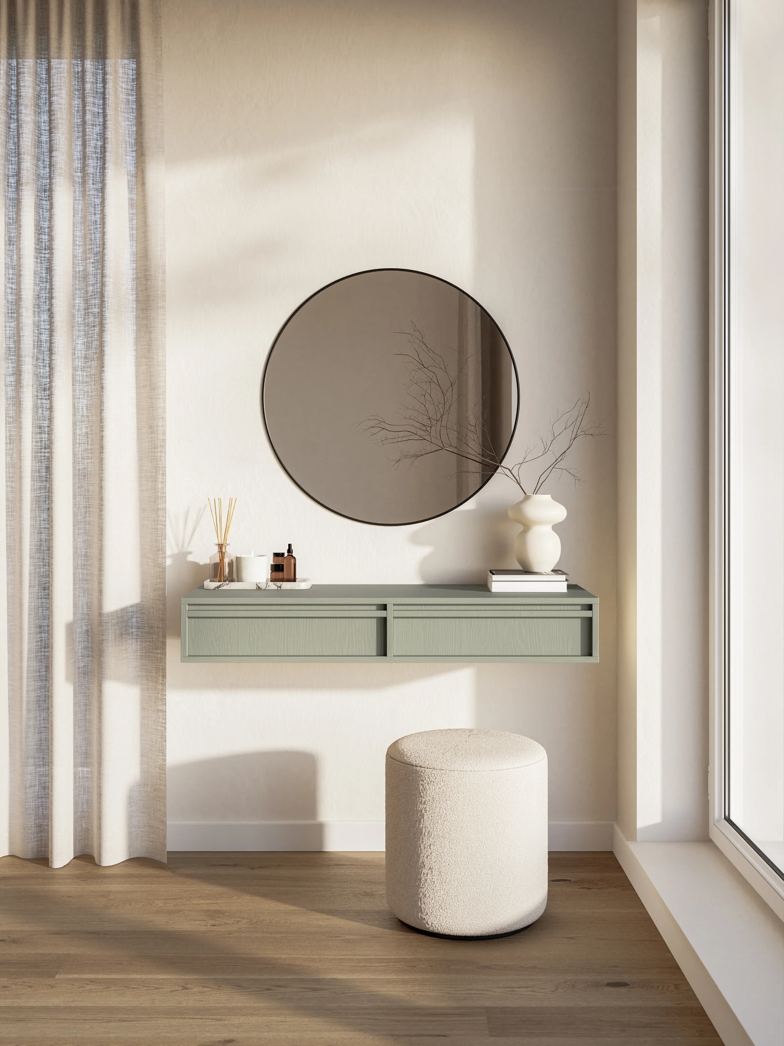 Toaletka Evo z szufladami wisząca 110 cm Szałwiowy - Image 2