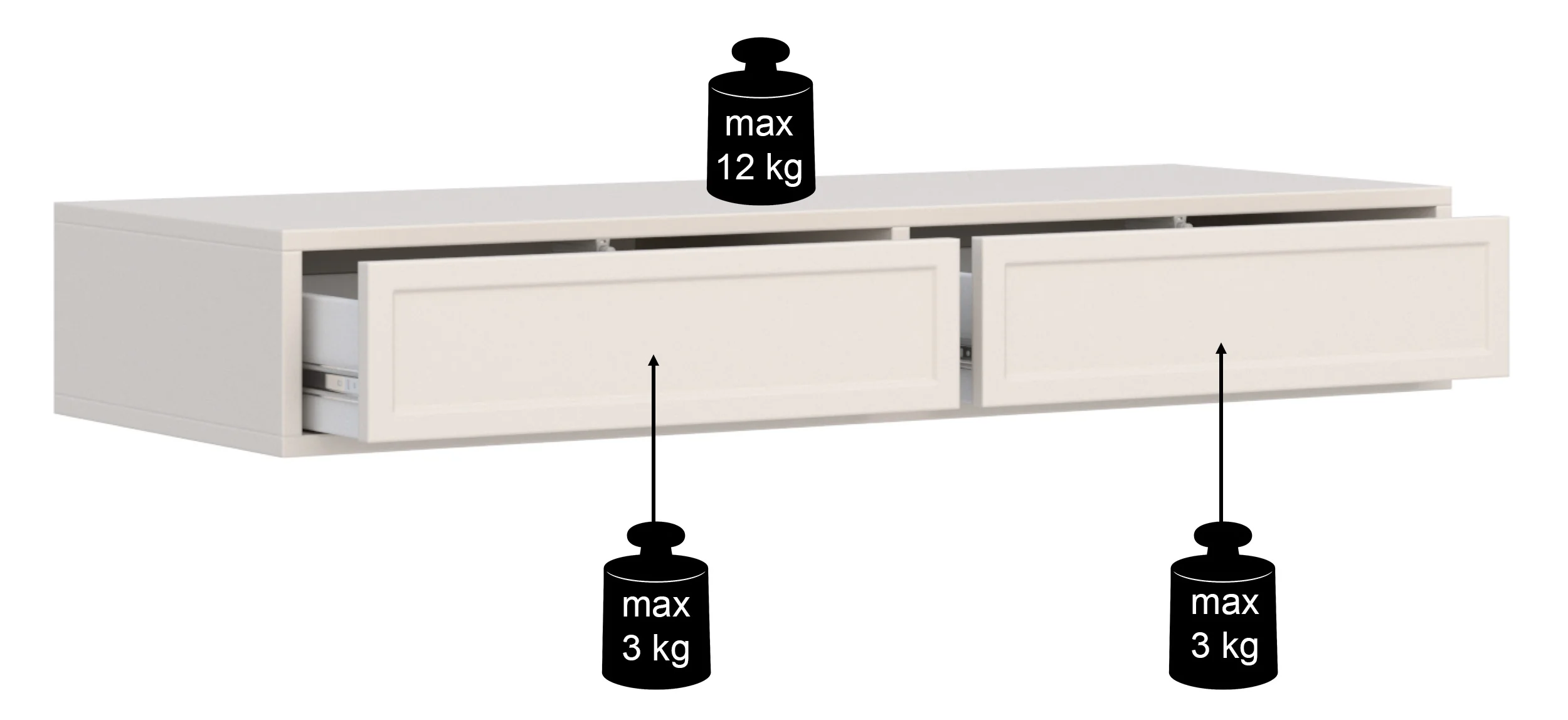Toaletka Velveto z dwiema szufladami 110 cm kaszmir - Image 7
