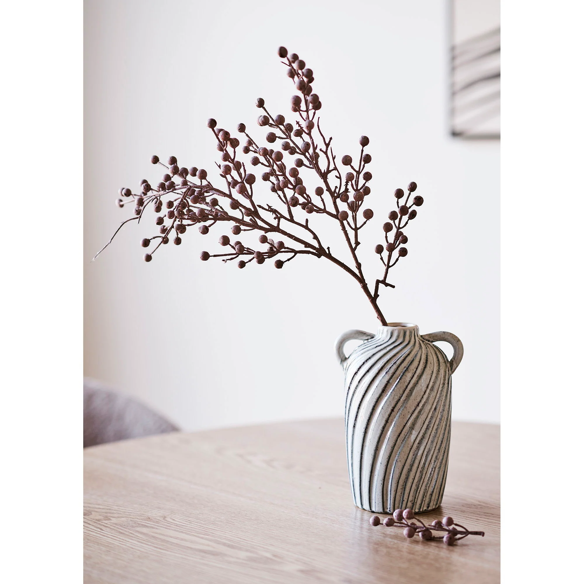 Wazon ceramiczny Lamital 22 cm biało-niebieski - Image 2