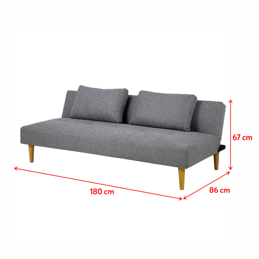 Wersalka rozkładana Avect 180 cm szara - Image 8