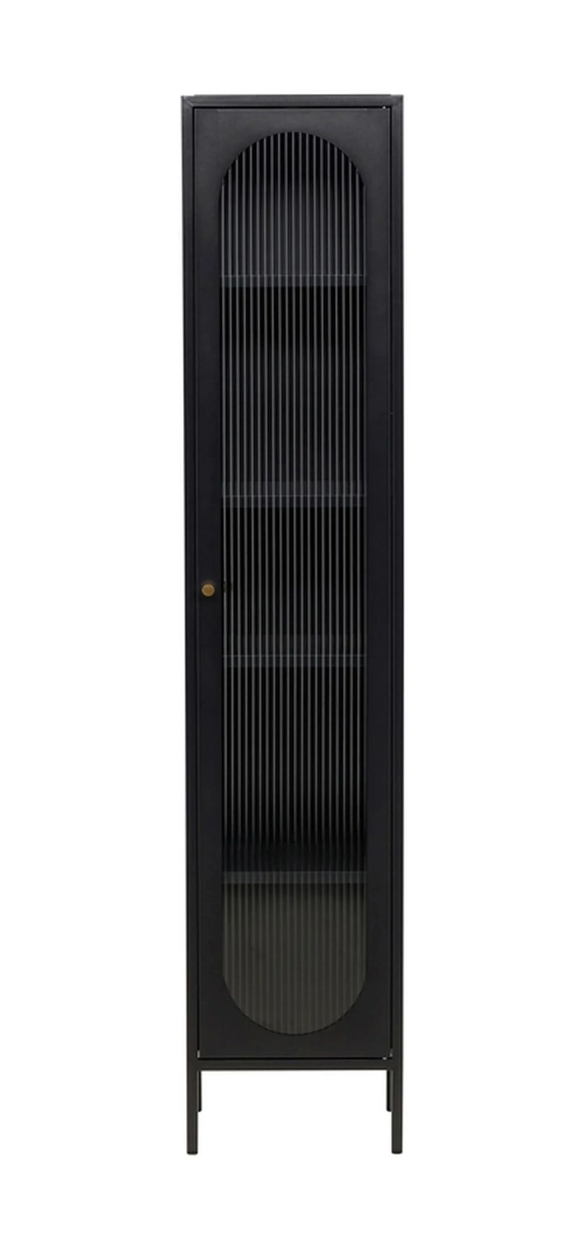 Witryna Bequiti 180x37 cm wysoka czarna z drzwiczkami - Image 6