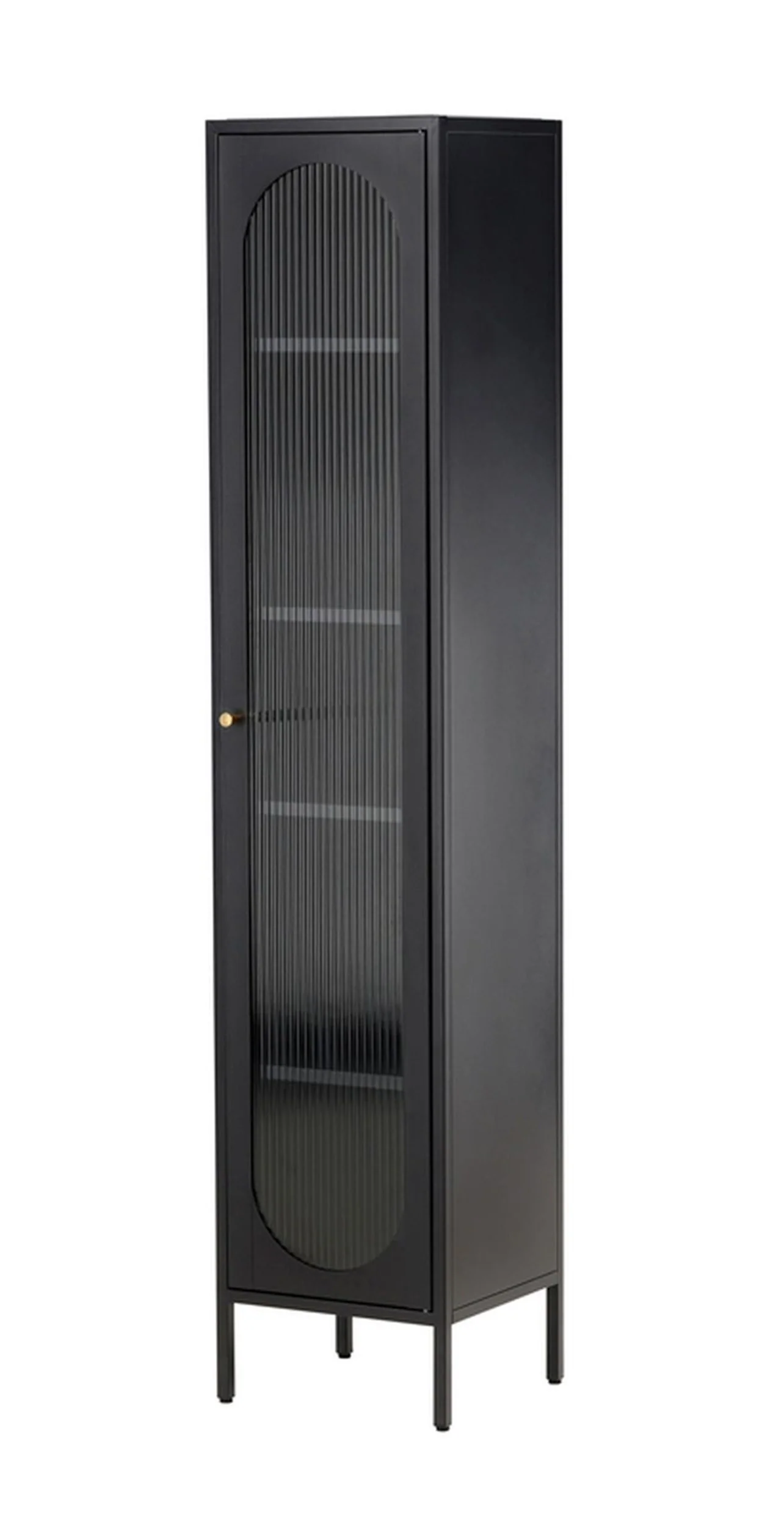 Witryna Bequiti 180x37 cm wysoka czarna z drzwiczkami - Image 7