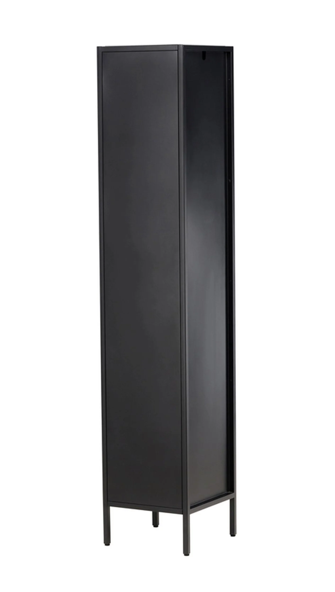 Witryna Bequiti 180x37 cm wysoka czarna z drzwiczkami - Image 9