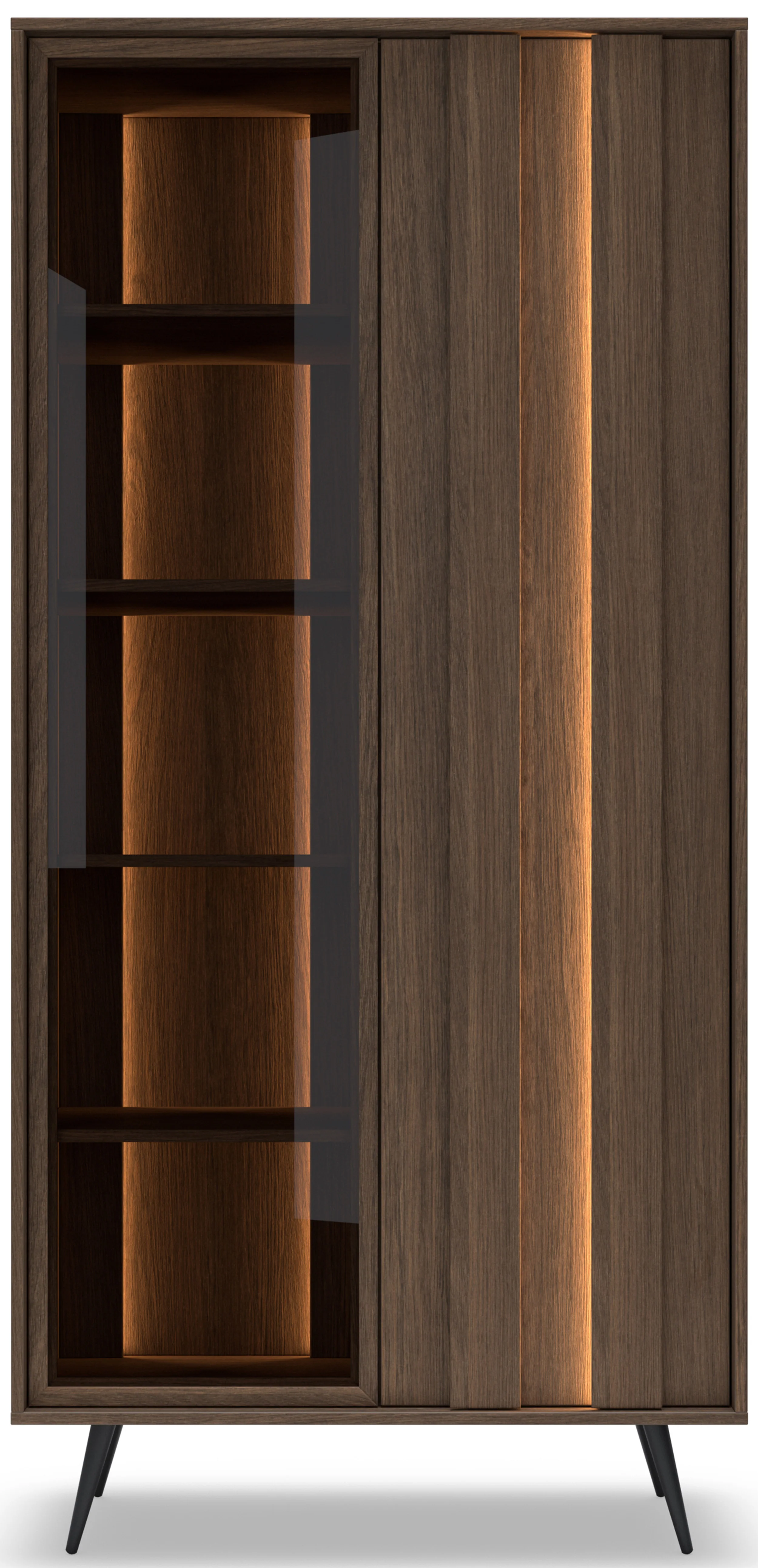 Witryna dwudrzwiowa Amaro z oświetleniem LED 94 cm dąb dunin - Image 5