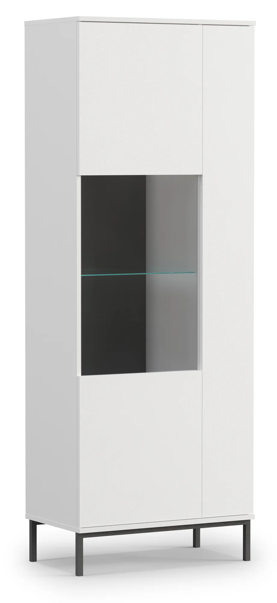 Witryna dwudrzwiowa Perila 70 cm z oświetleniem LED biała