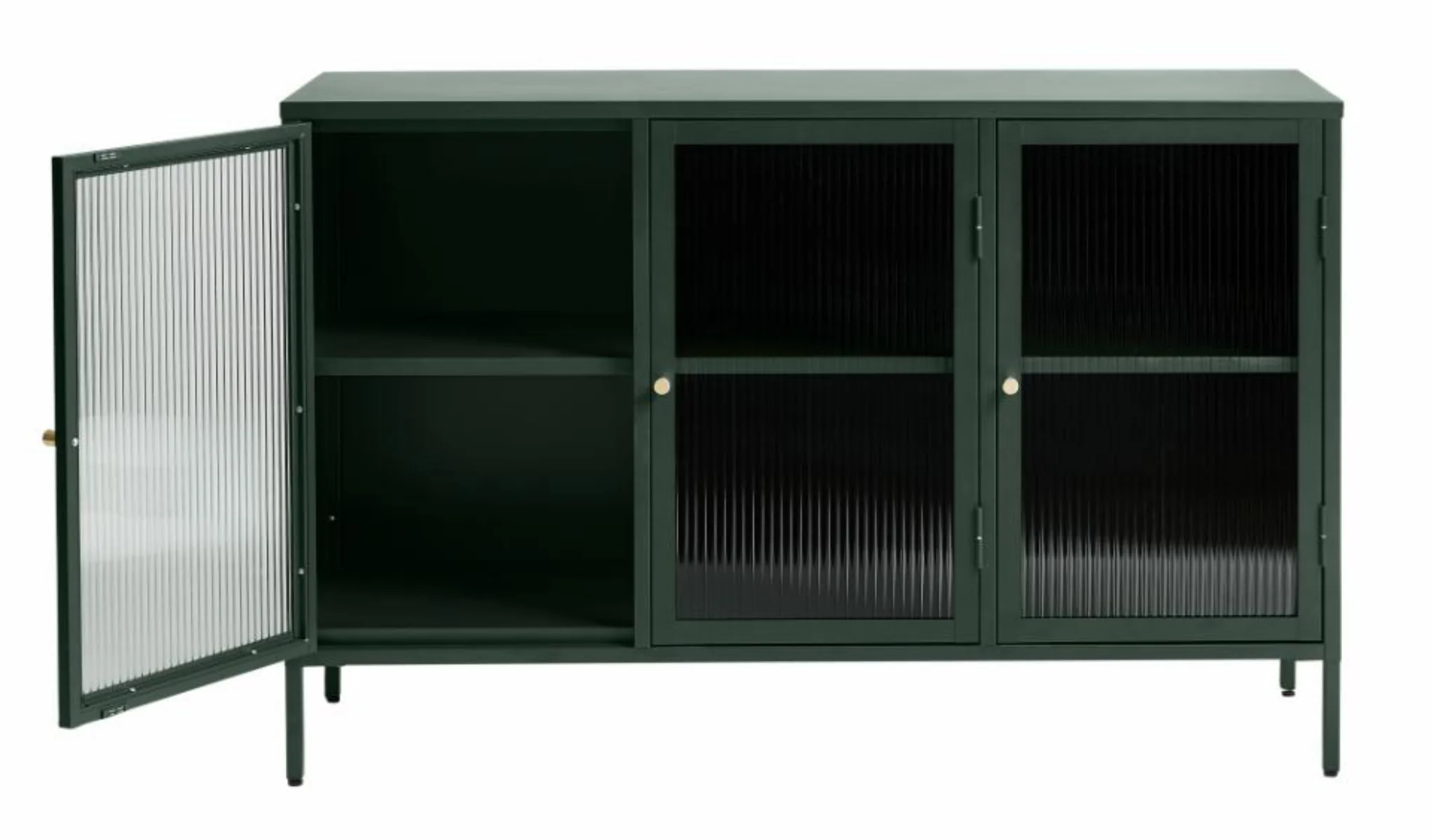 Witryna metalowa Avensunly 85 cm z przeszkleniem zielona - Image 2