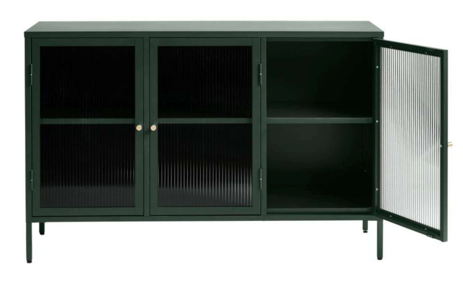 Witryna metalowa Avensunly 85 cm z przeszkleniem zielona - Image 4
