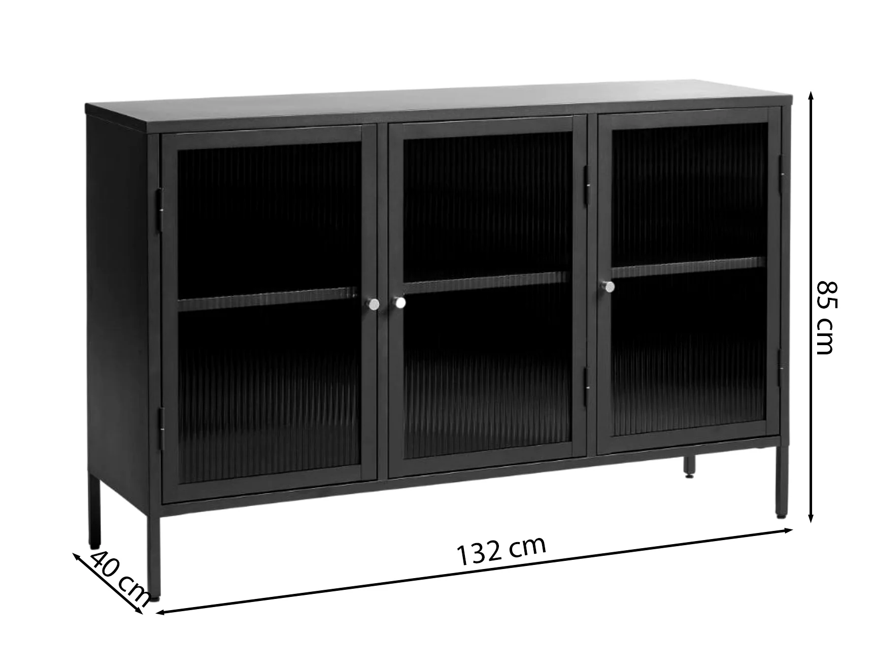 Witryna metalowa Avensunly 85 cm z przeszkleniem zielona - Image 5