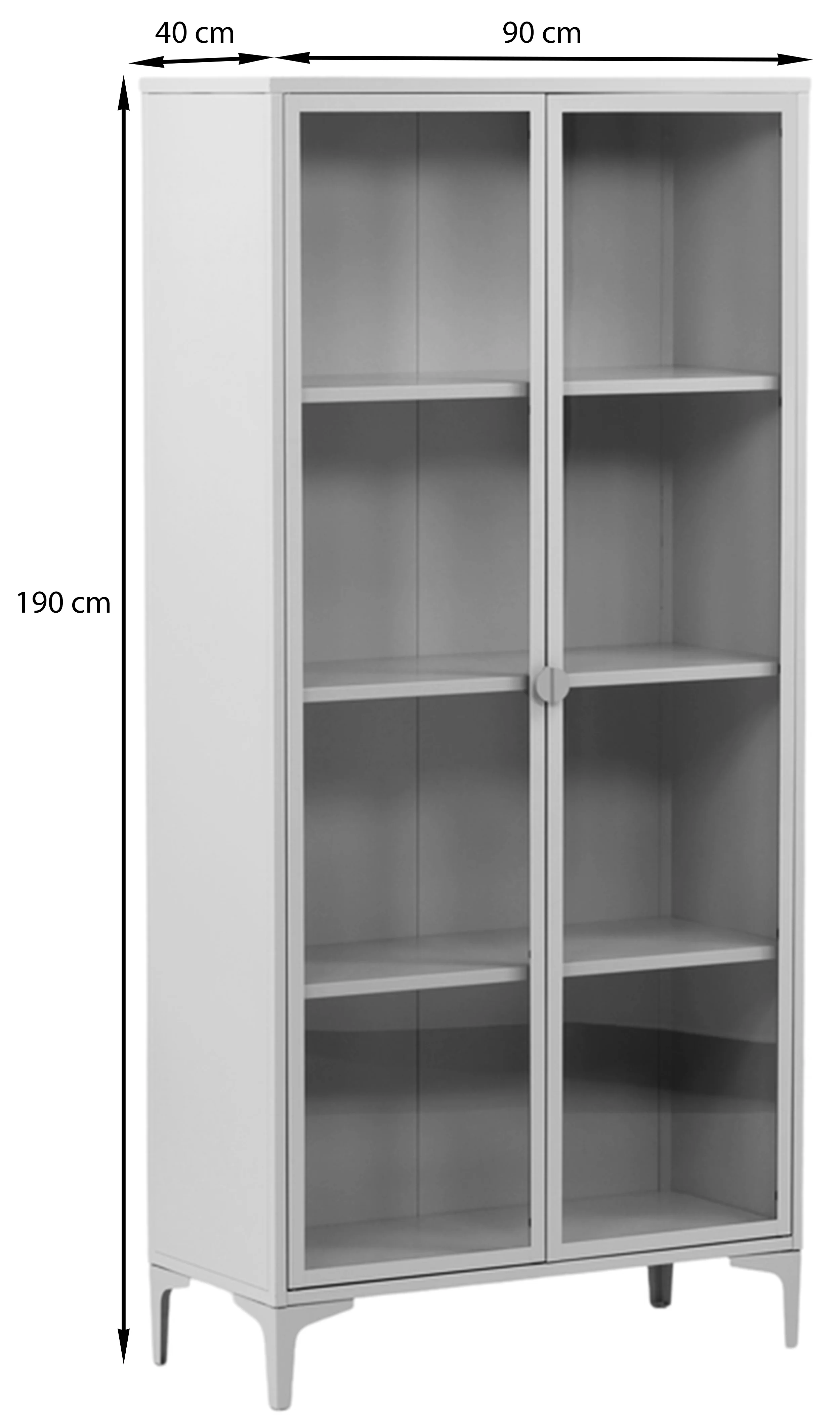 Witryna metalowa Piring 190 cm beżowa - Image 8