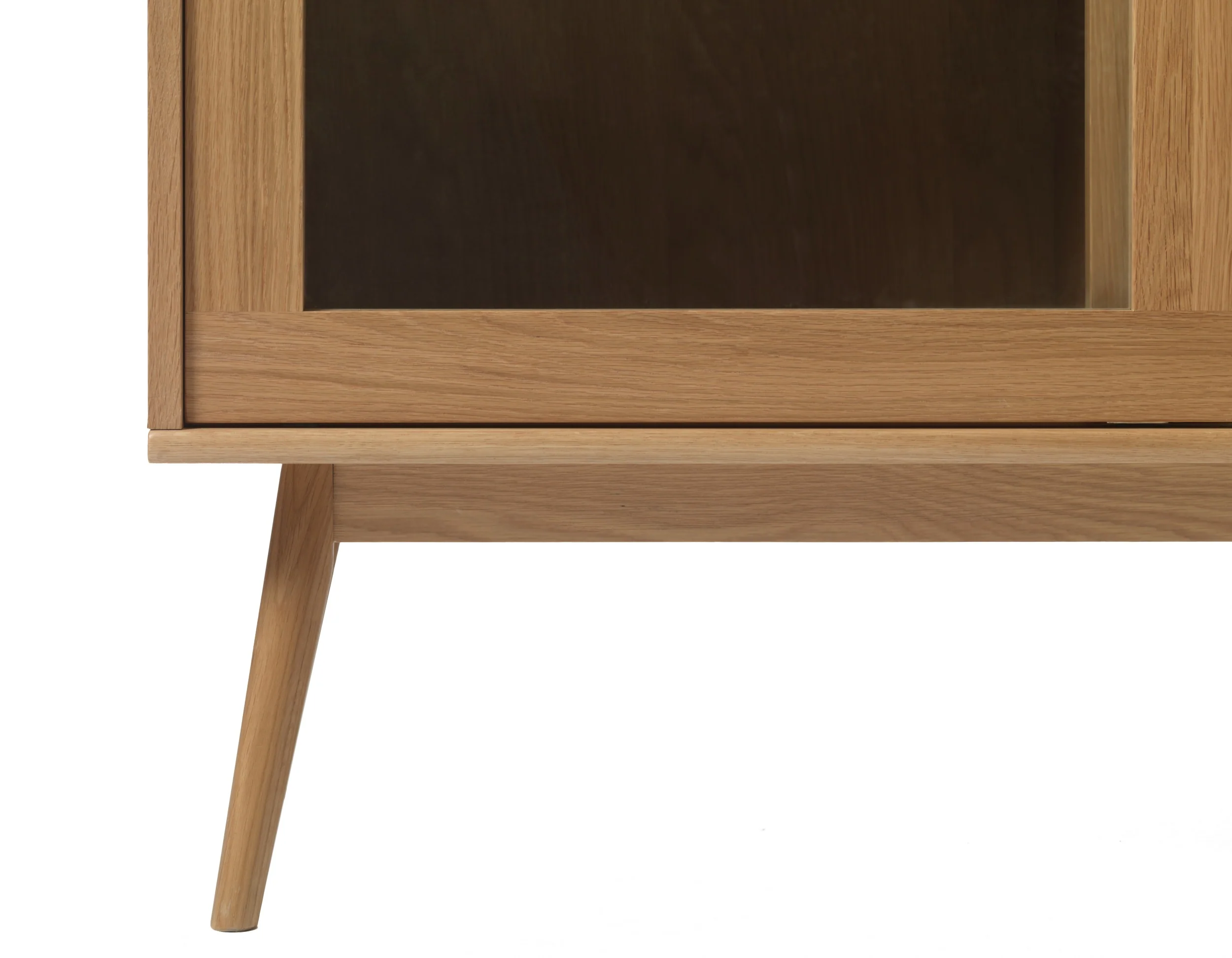 Witryna z przeszkleniem Visimmy 160 cm dąb/plecionka - Image 6