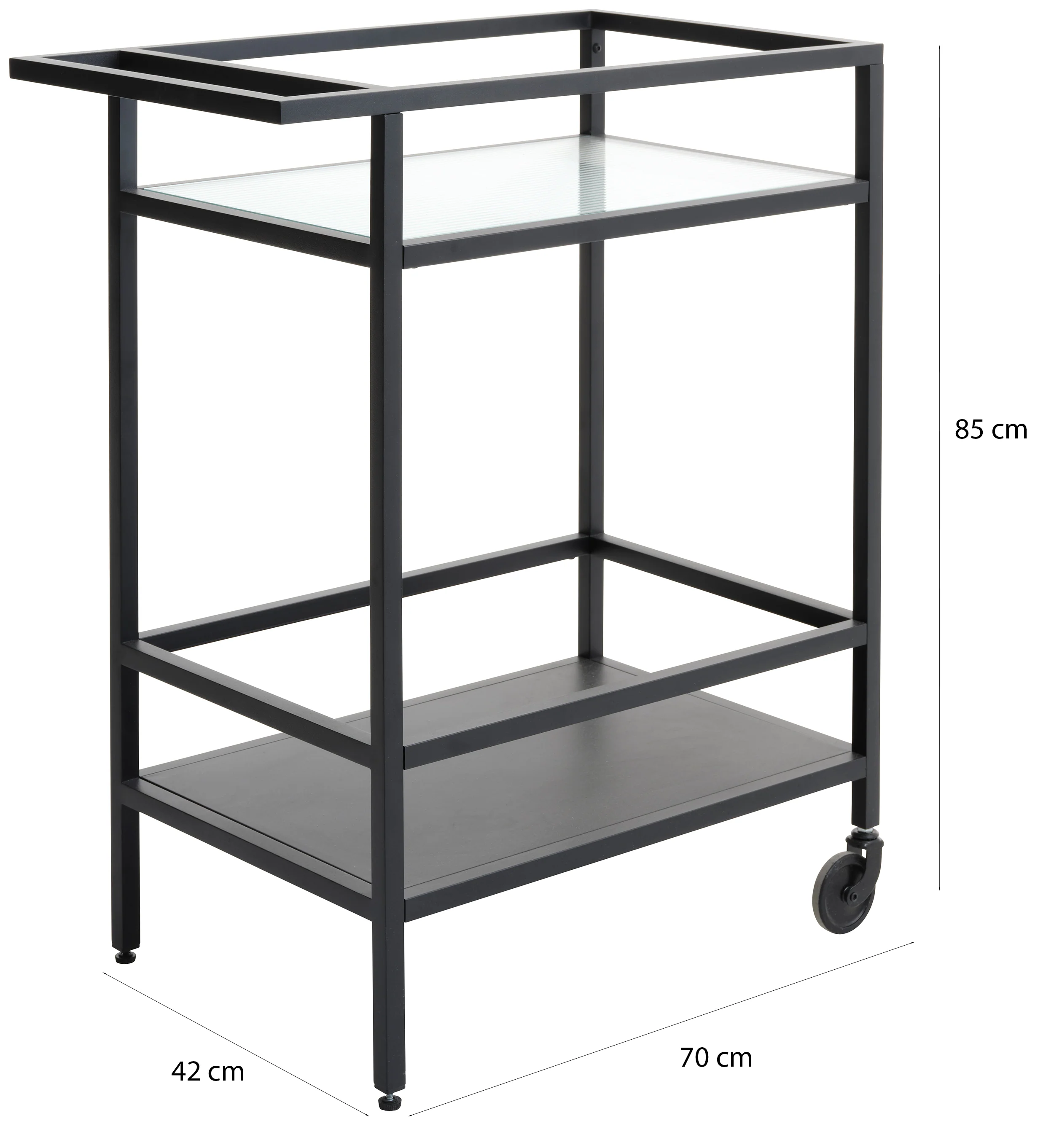 Wózek na kółkach Avensunly czarny - Image 5