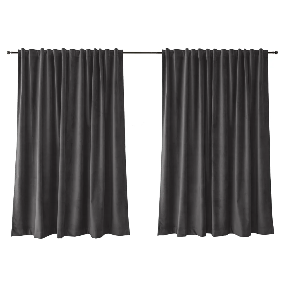 Zasłona do salonu Myrrhis w tkaninie PET FRIENDLY 140x270 cm ciemnoszara