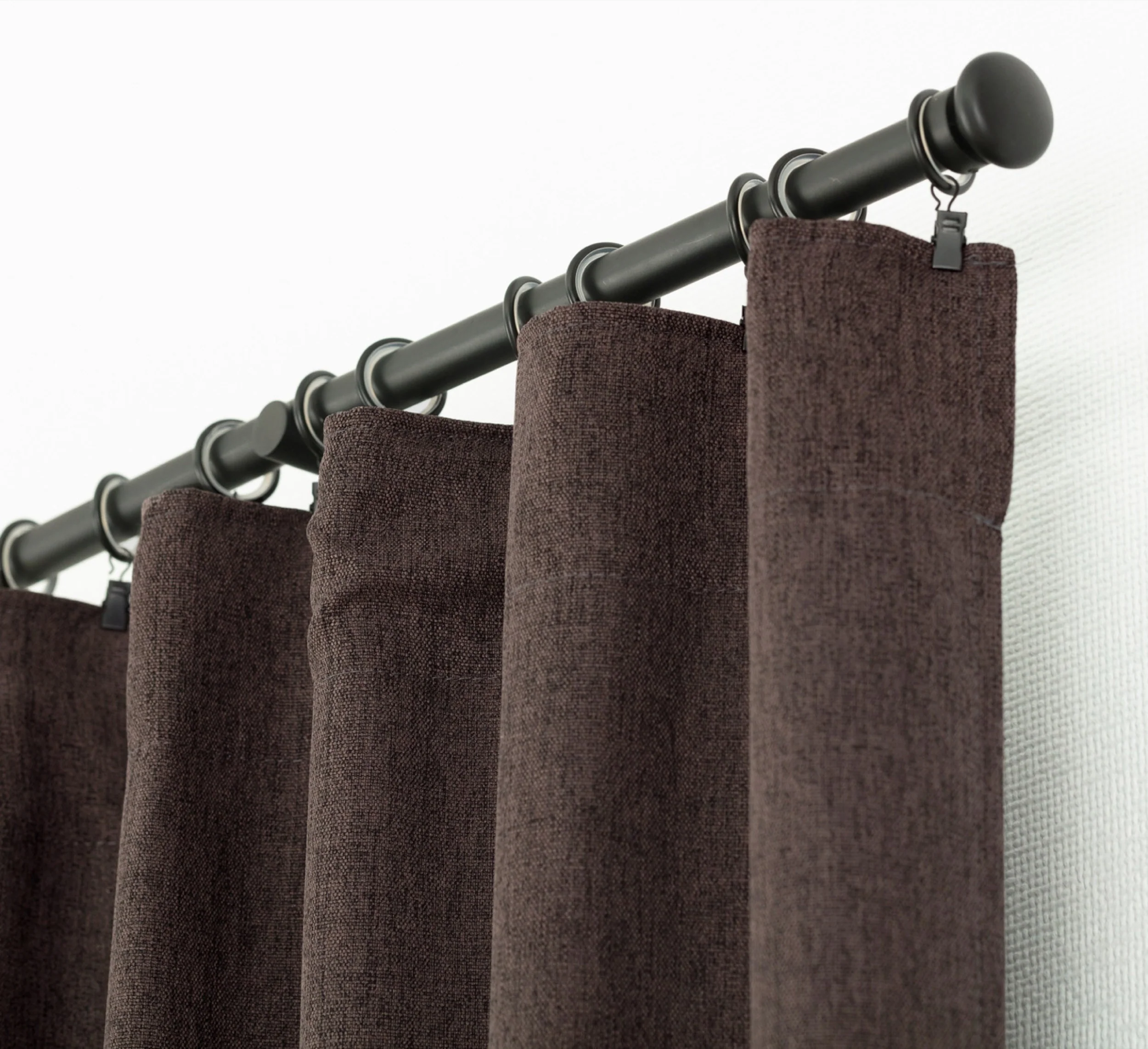 Zasłona na taśmie marszczącej Basic 140x300 cm szarobrązowa - Image 3