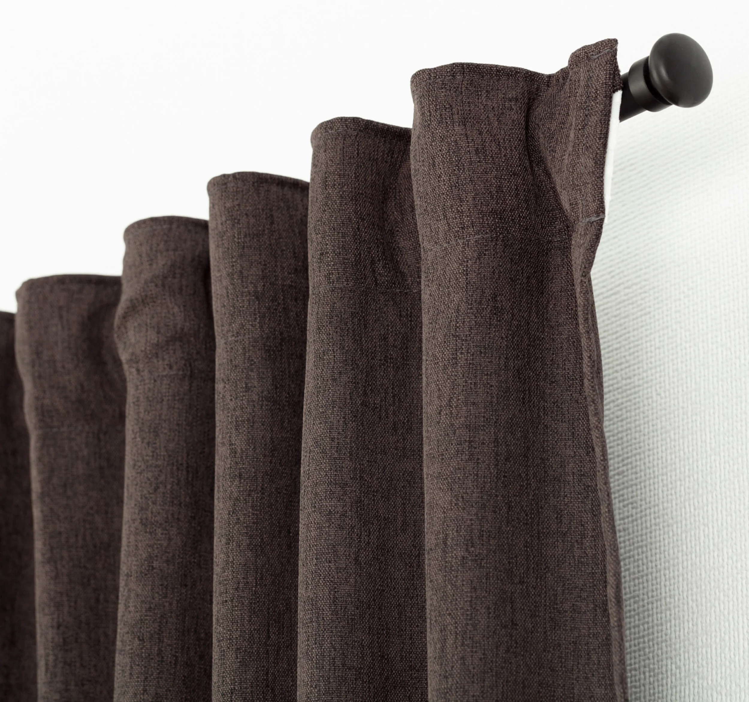 Zasłona na taśmie marszczącej Basic 140x300 cm szarobrązowa - Image 4