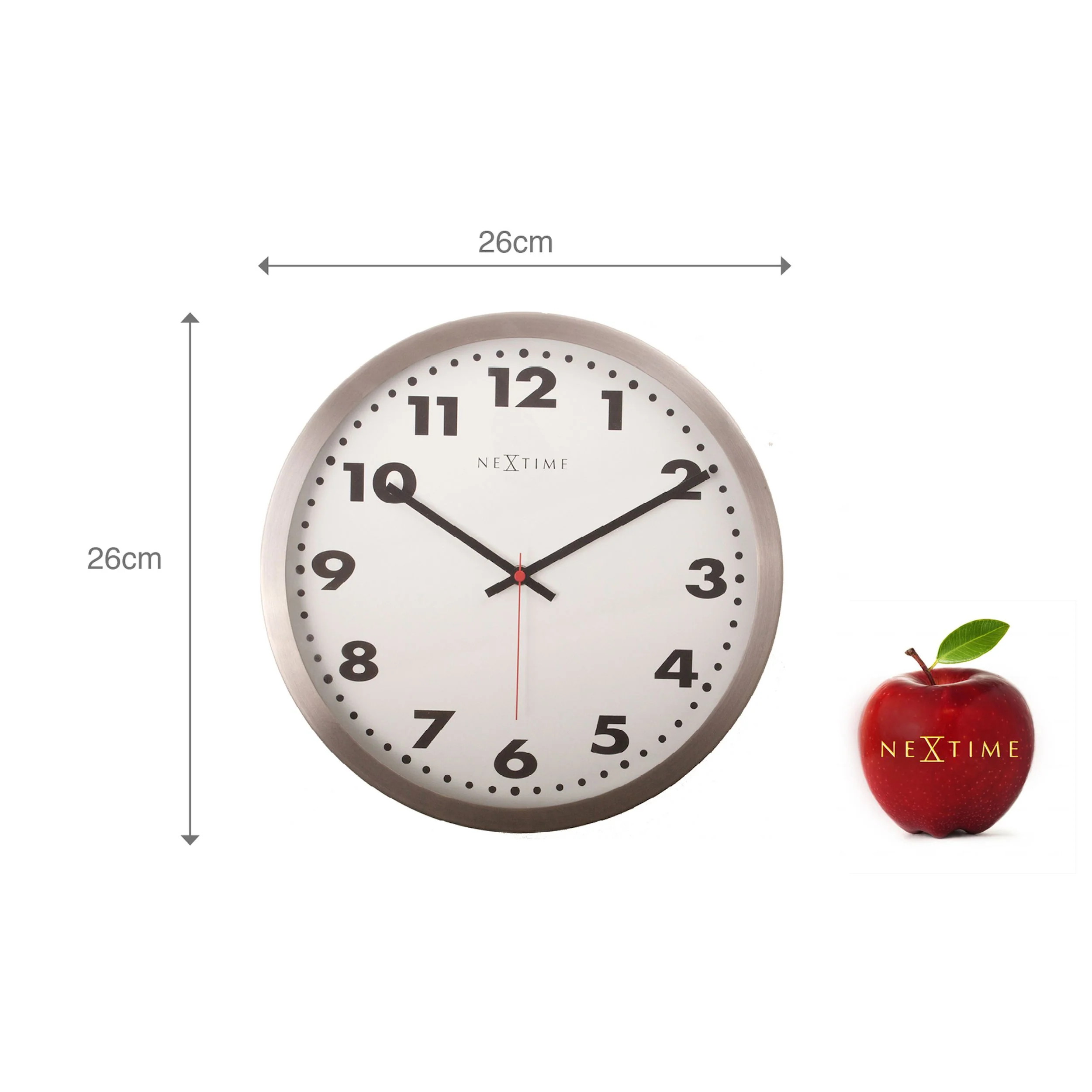 Zegar ścienny Arabic 25 cm biało-brązowy - Image 7
