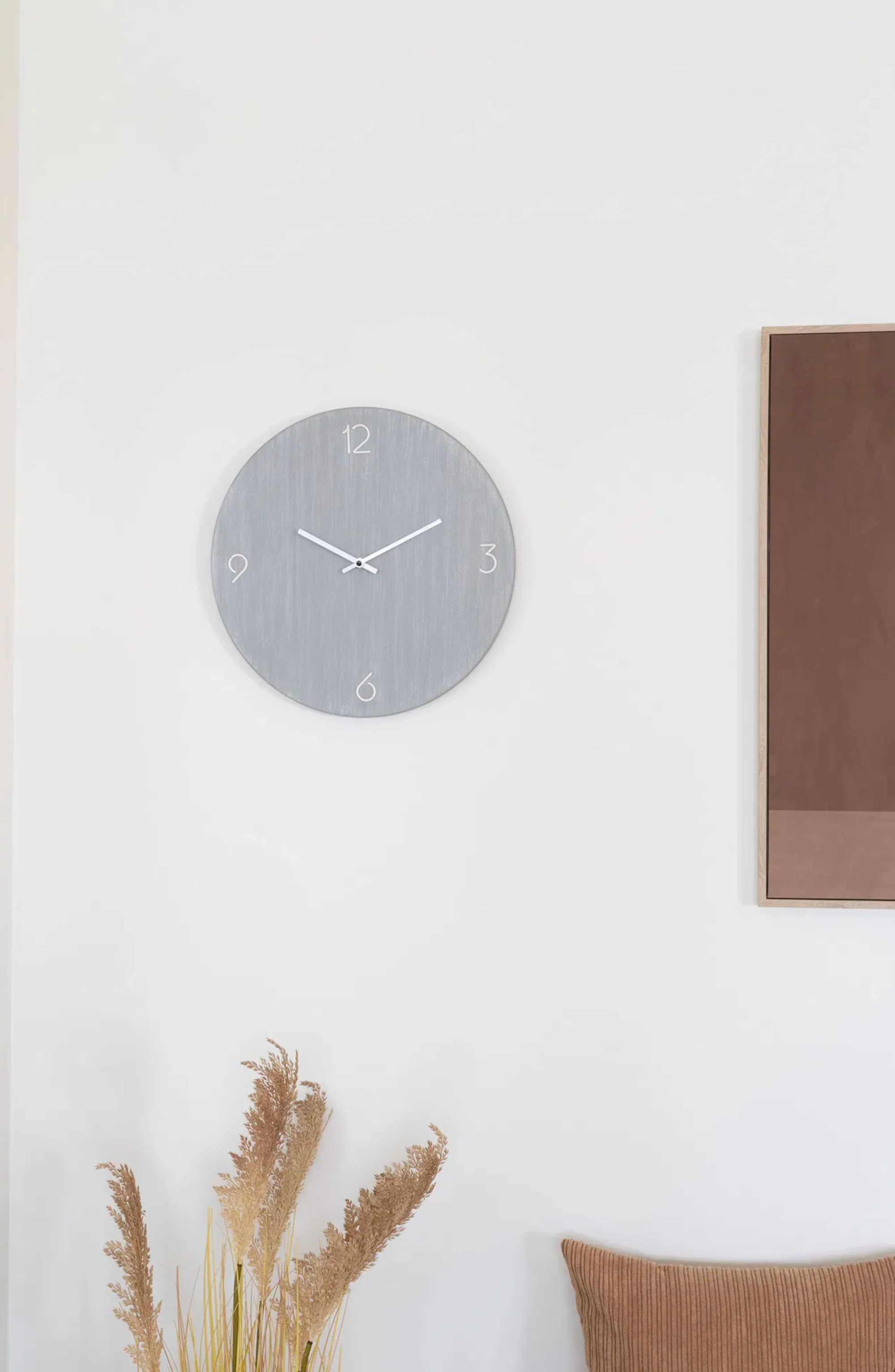 Zegar ścienny Asells średnica 40 cm jasnoszary - Image 2