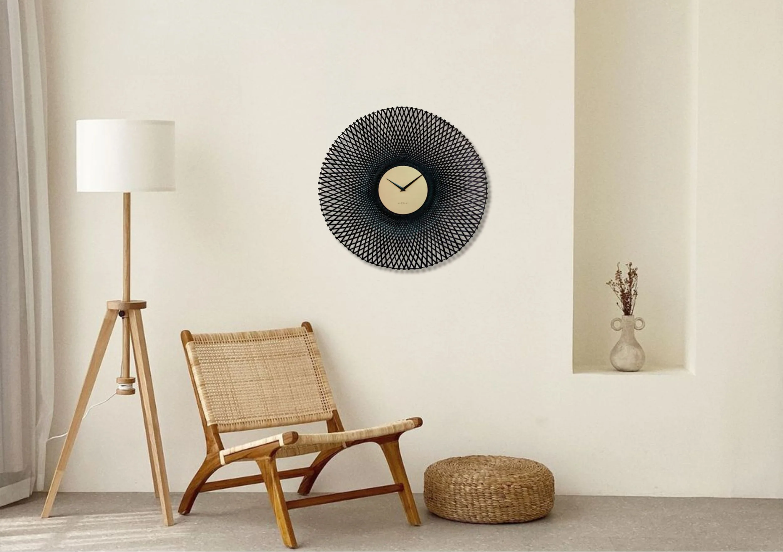 Zegar ścienny Bamboo 60 cm czarny - Image 2