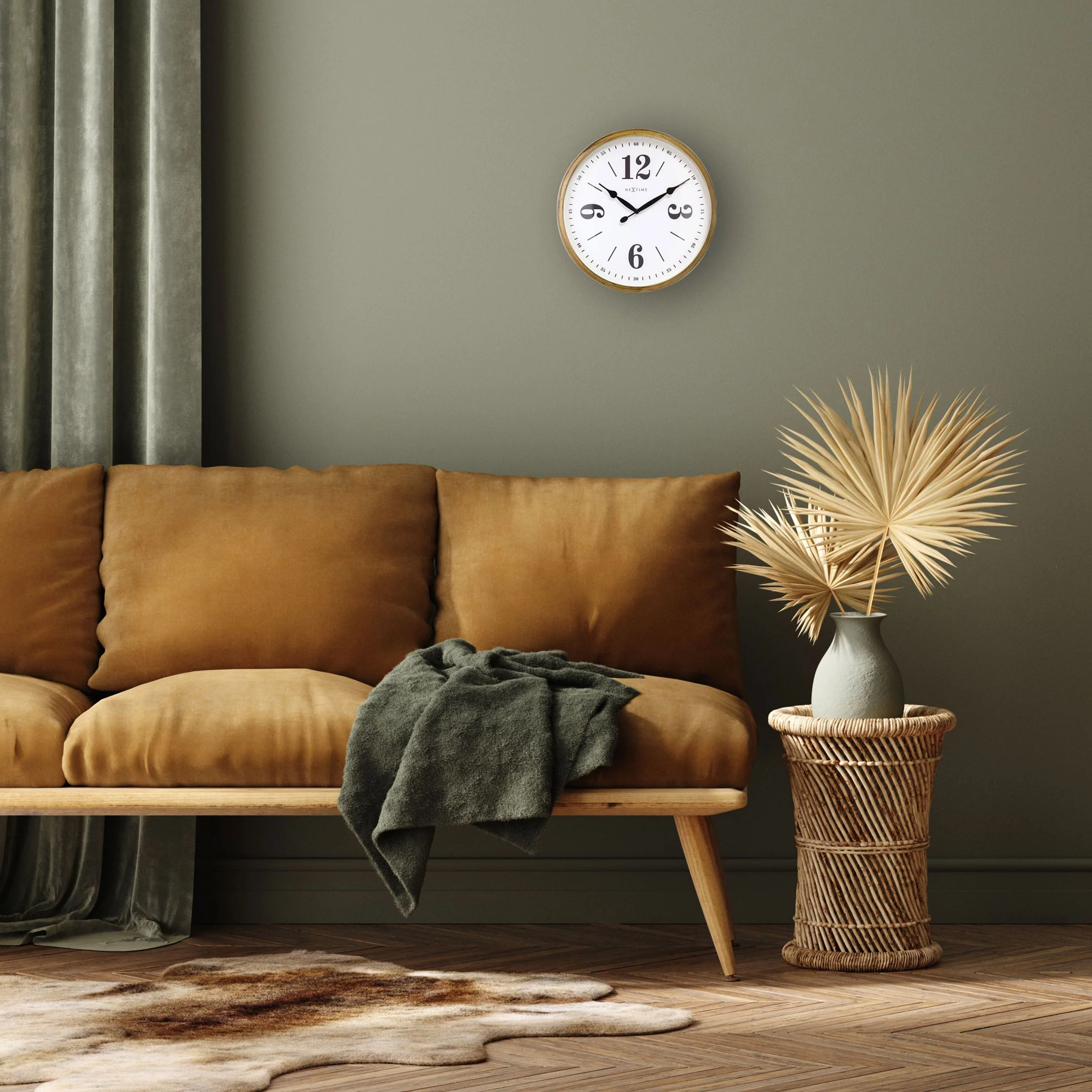 Zegar ścienny Classic 39 cm biało-złoty - Image 2