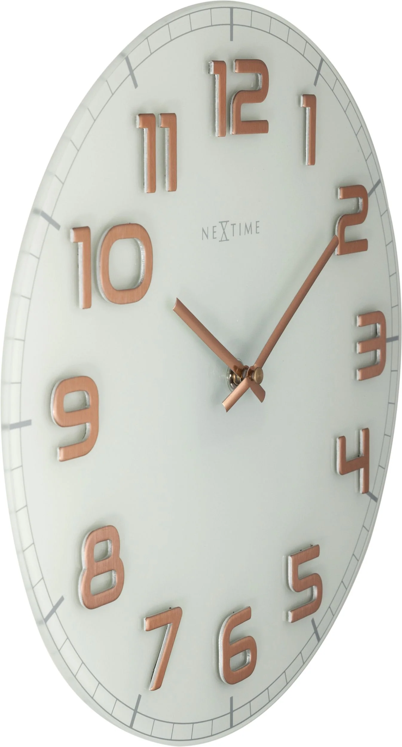 Zegar ścienny Classy 30 cm biało-miedziany - Image 2