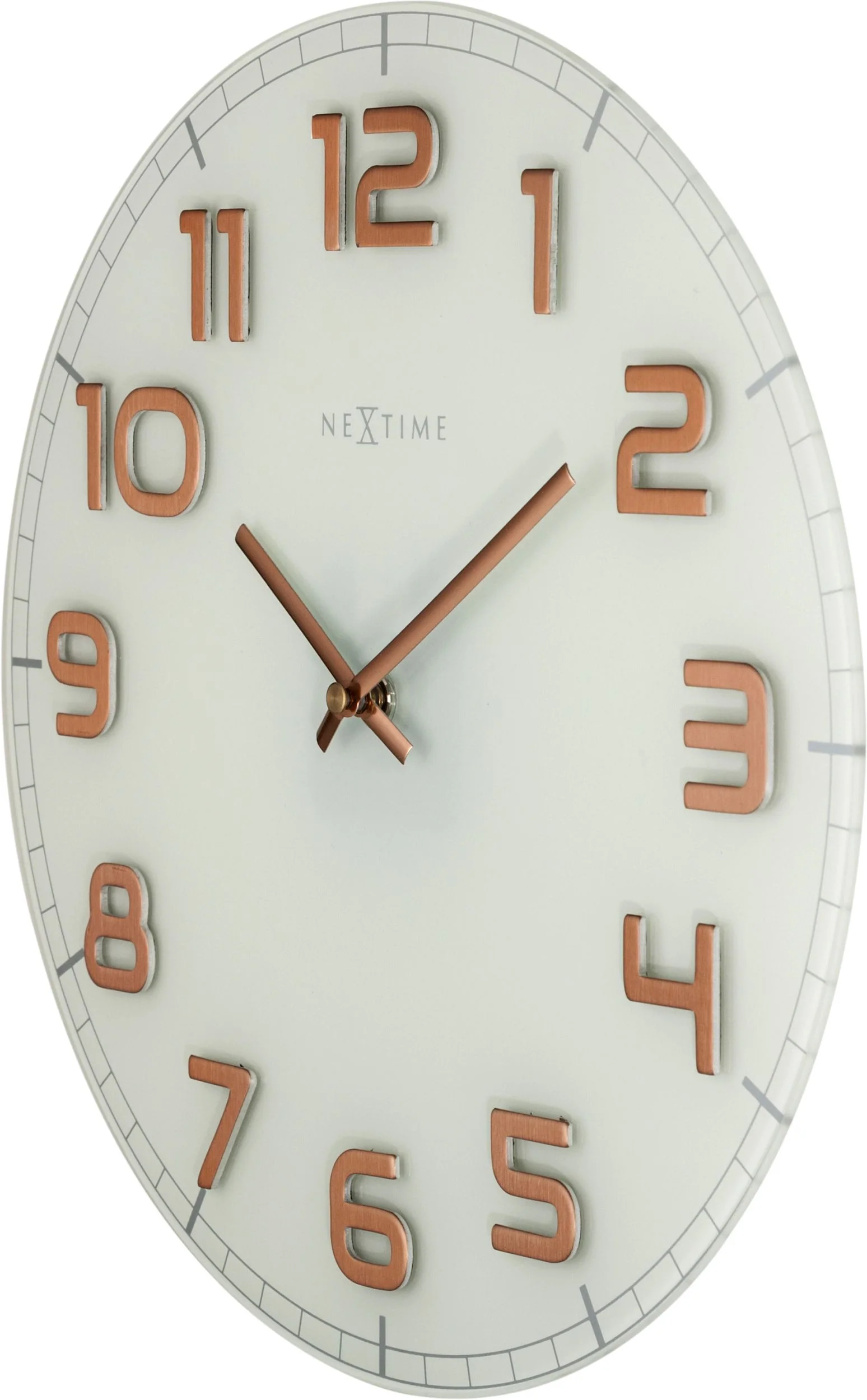 Zegar ścienny Classy 30 cm biało-miedziany - Image 3