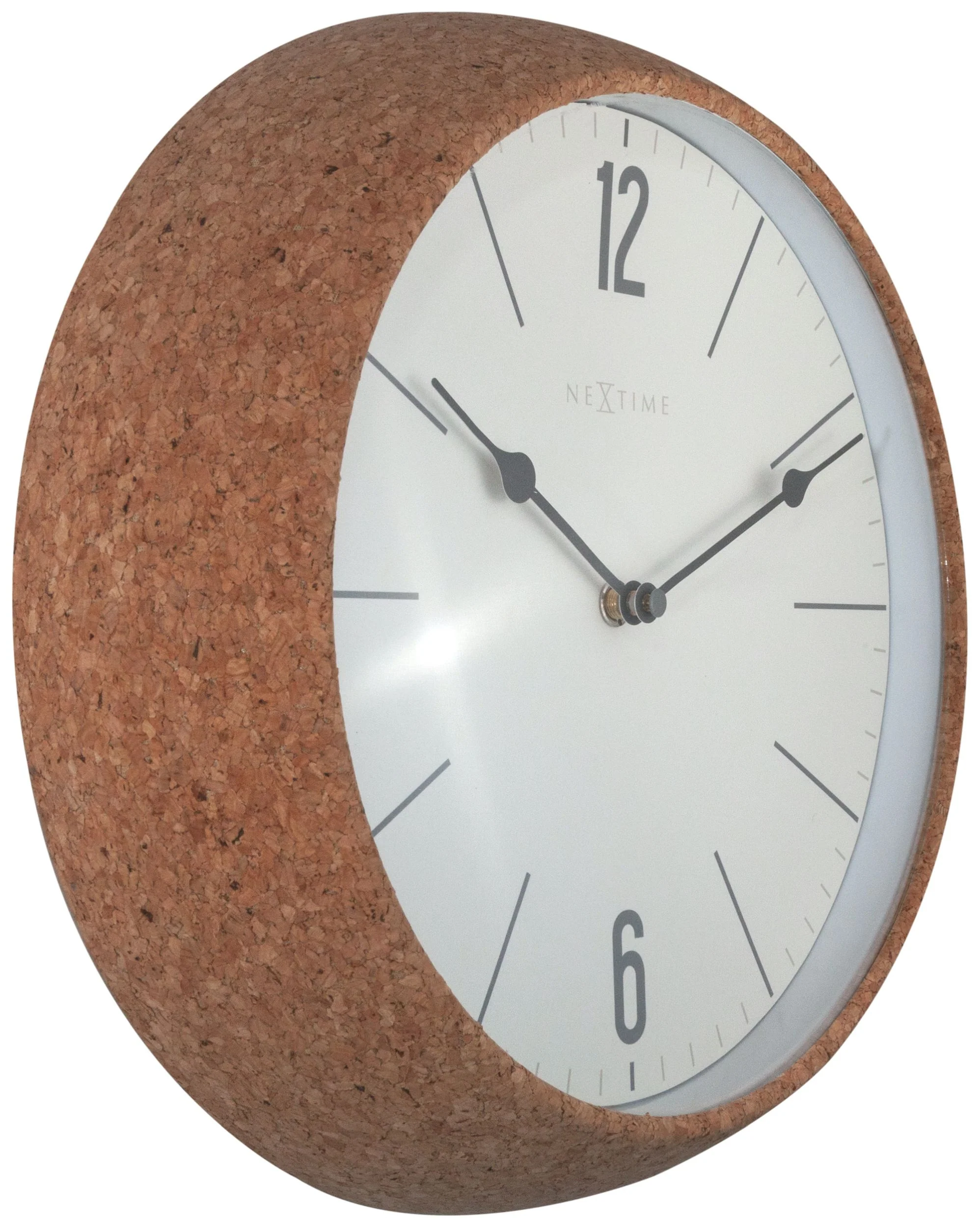 Zegar ścienny Cork 30 cm biało-brązowy - Image 4