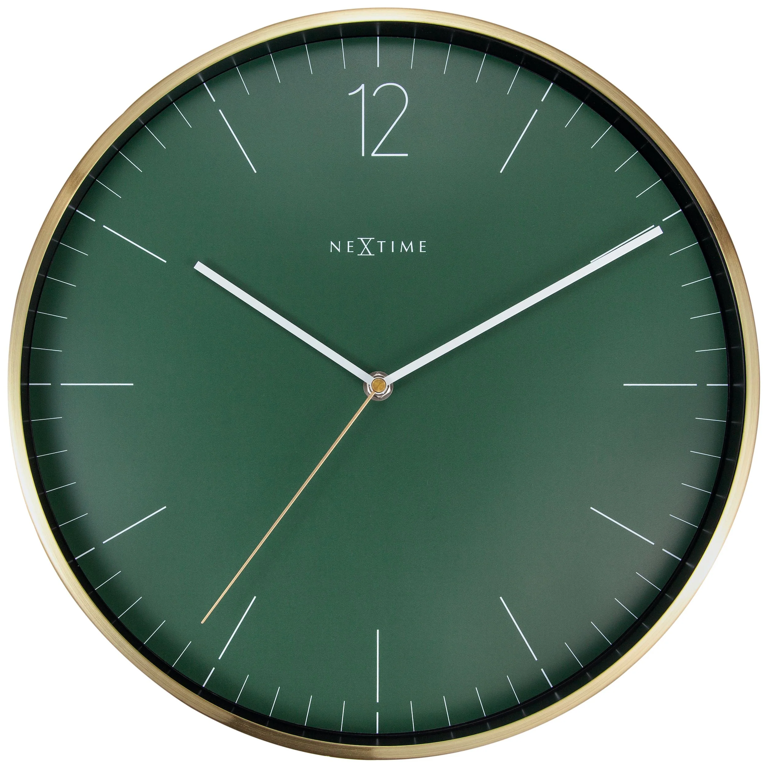 Zegar ścienny Essential 34 cm zielono-złoty