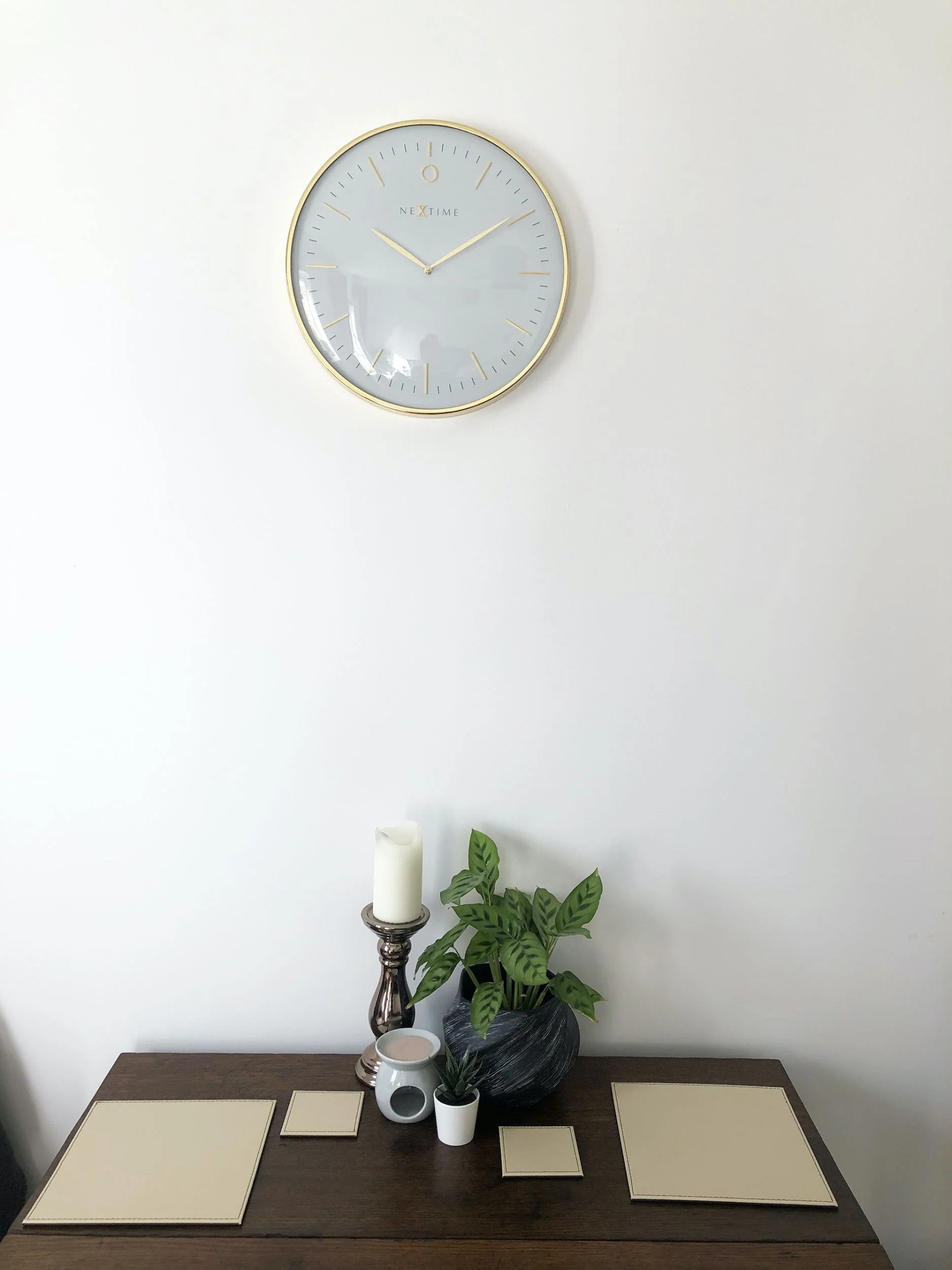 Zegar ścienny Glamour 40 cm biało-złoty - Image 5