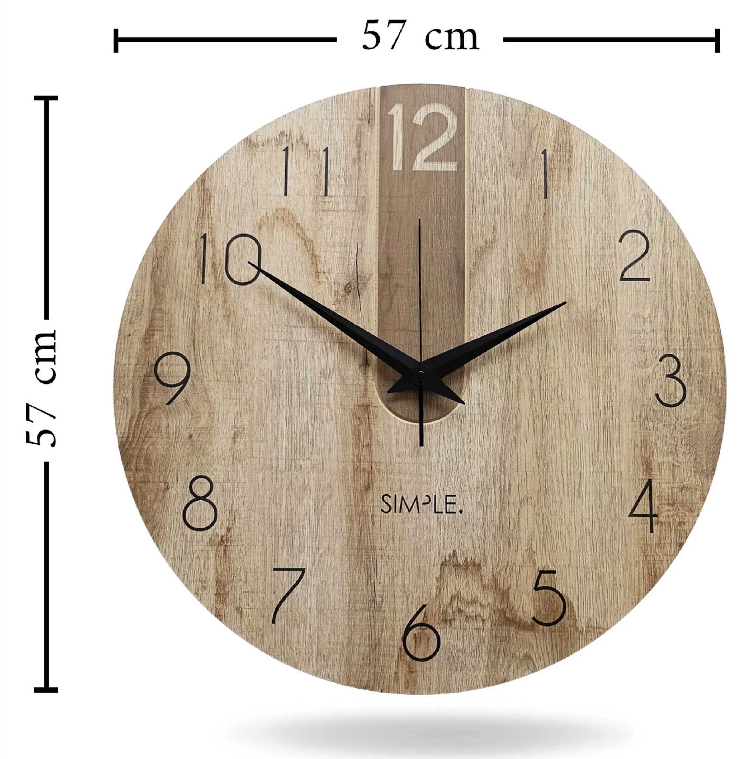 Zegar ścienny Jack średnica 57 cm brązowy - Image 6
