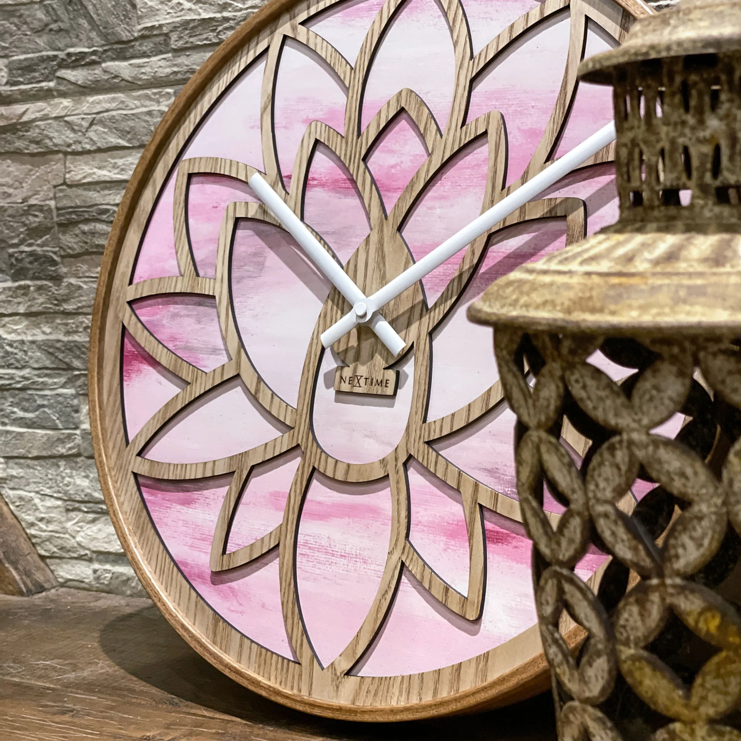 Zegar ścienny Lotus 40 cm różowo-brązowy - Image 5