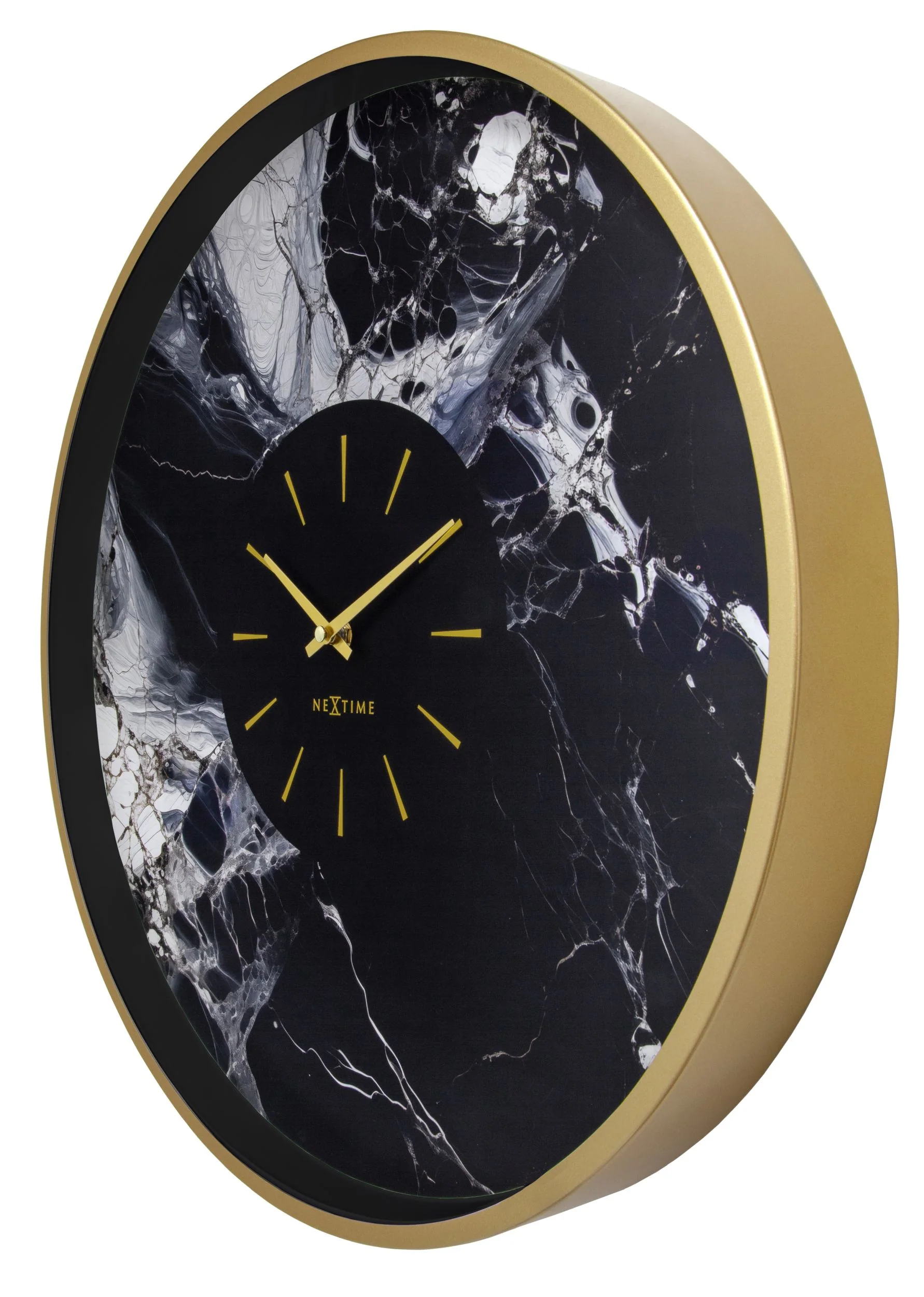 Zegar ścienny Marble 48 cm czarno-złoty - Image 4