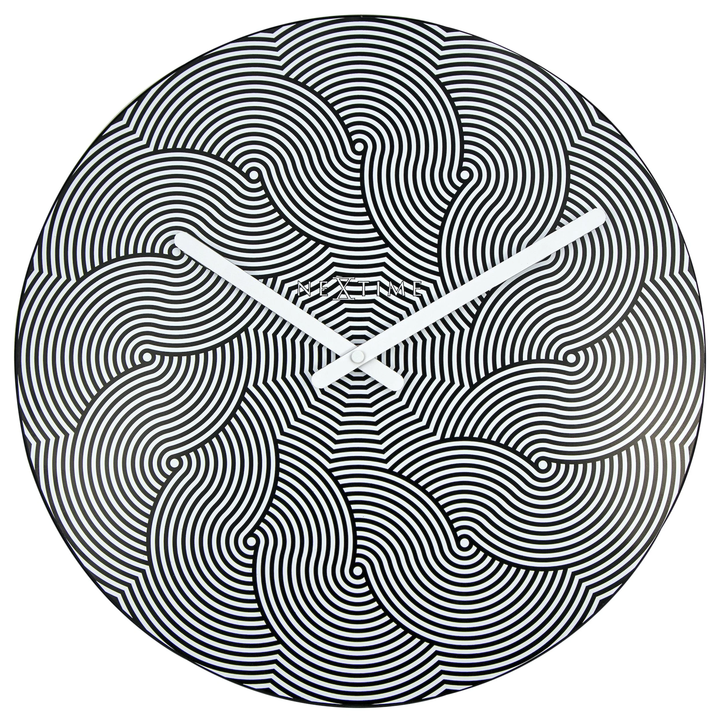 Zegar ścienny Waves 40 cm biało-czarny