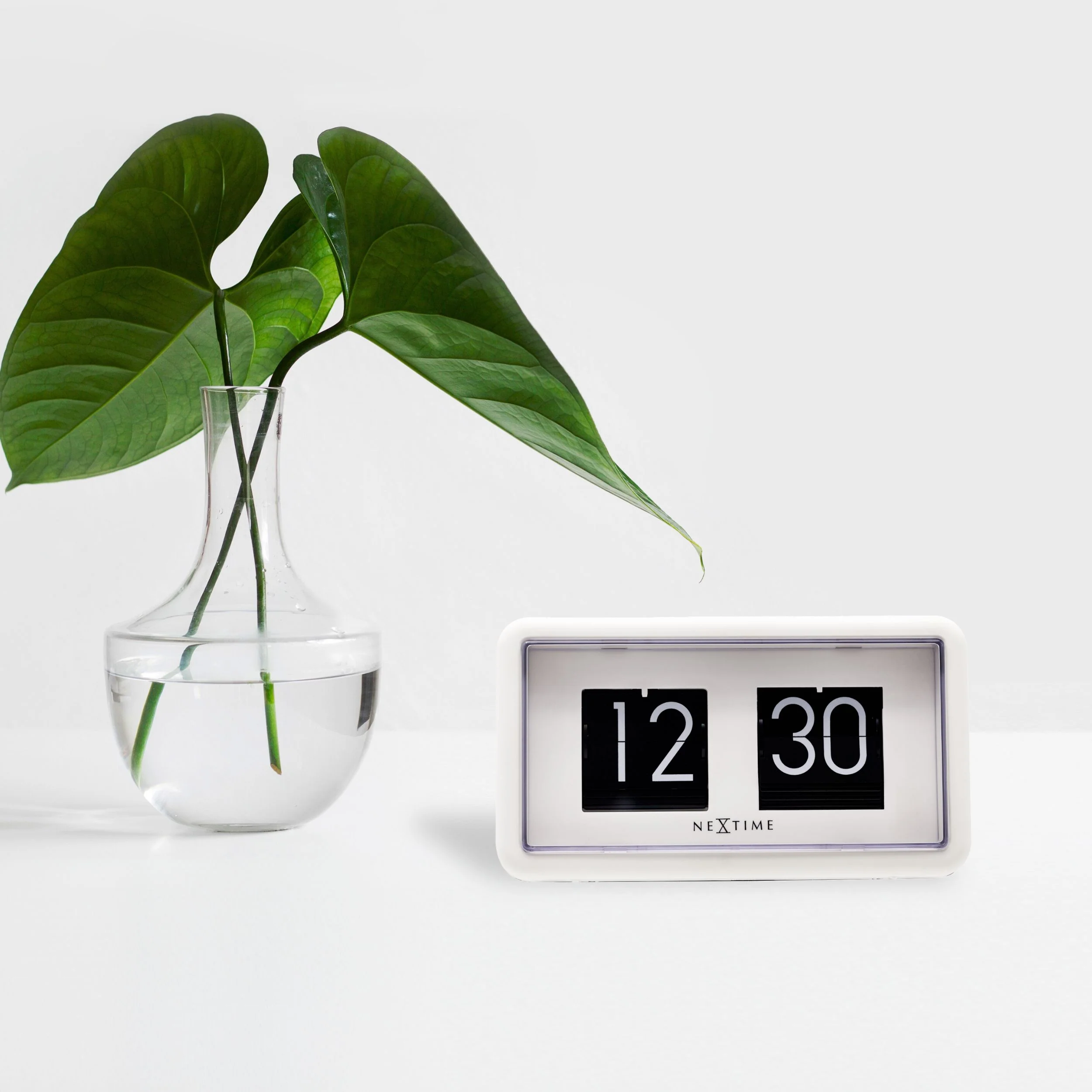 Zegar stojący Flip Clock 18x10 cm biały - Image 5