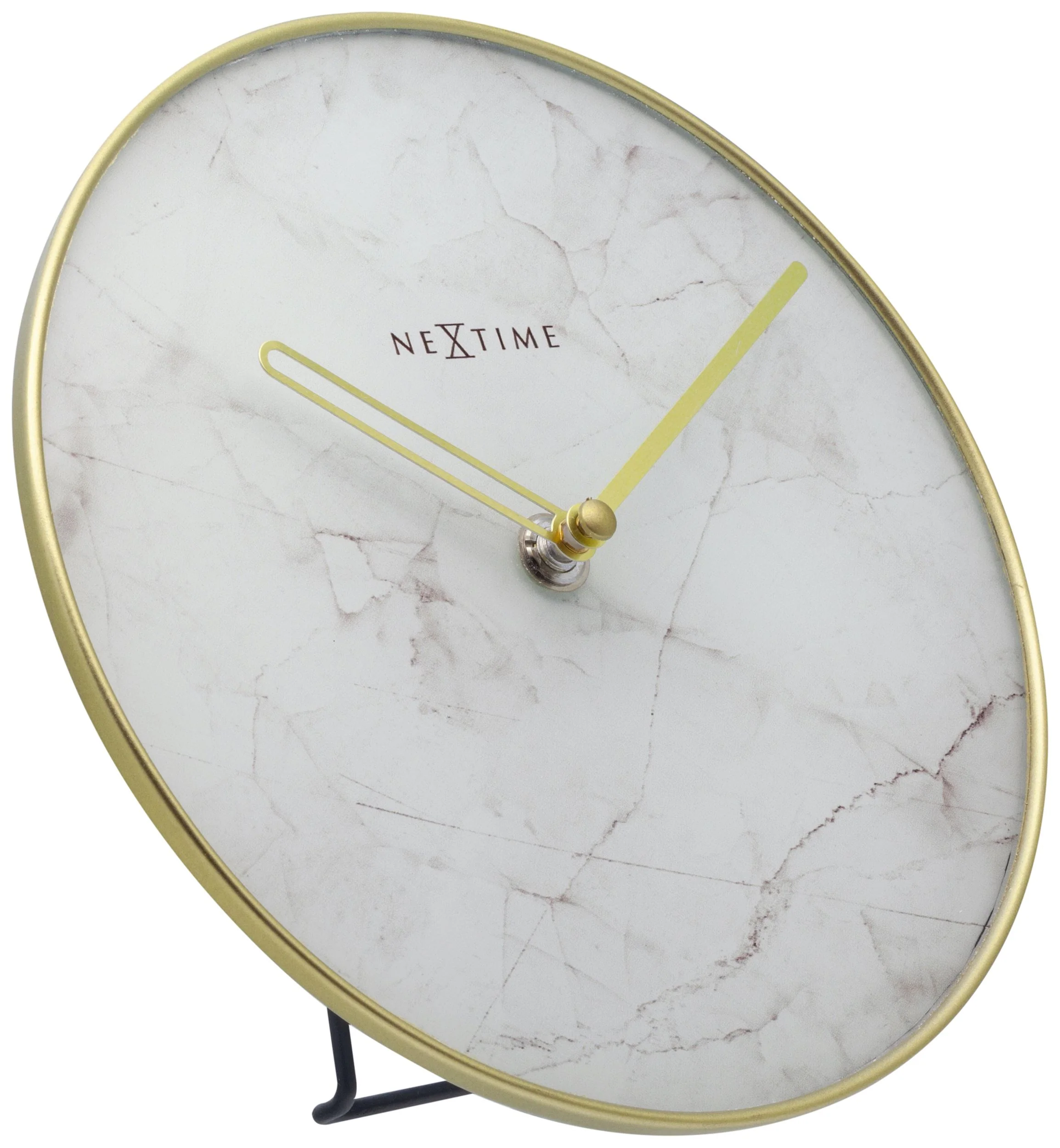Zegar stojący Marble 20 cm biało-złoty - Image 5