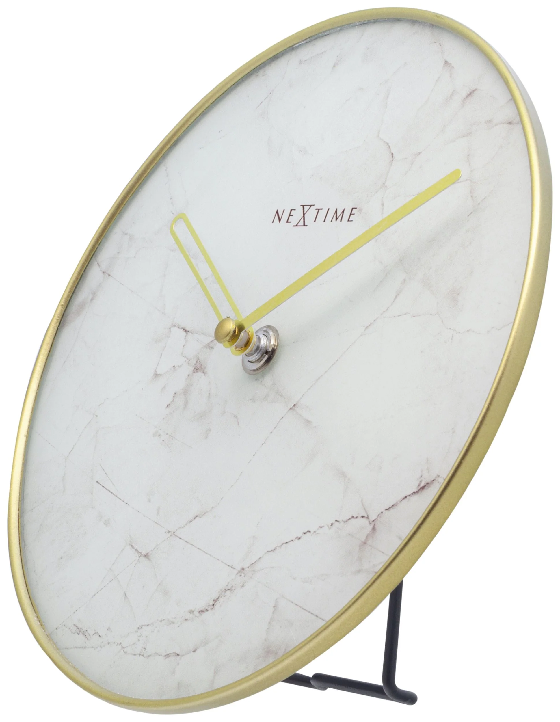 Zegar stojący Marble 20 cm biało-złoty - Image 6