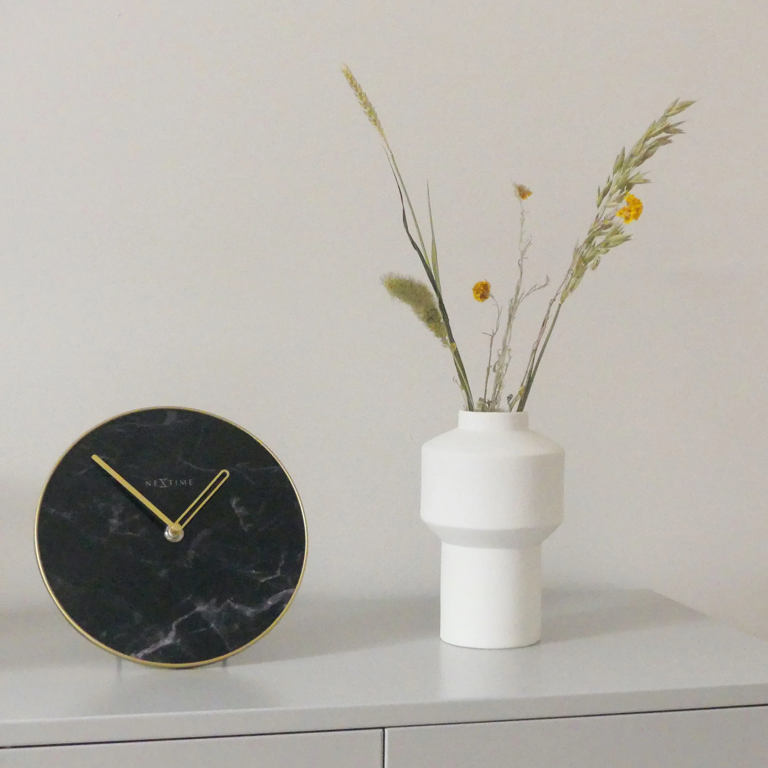 Zegar stojący Marble 20 cm czarno-złoty - Image 2